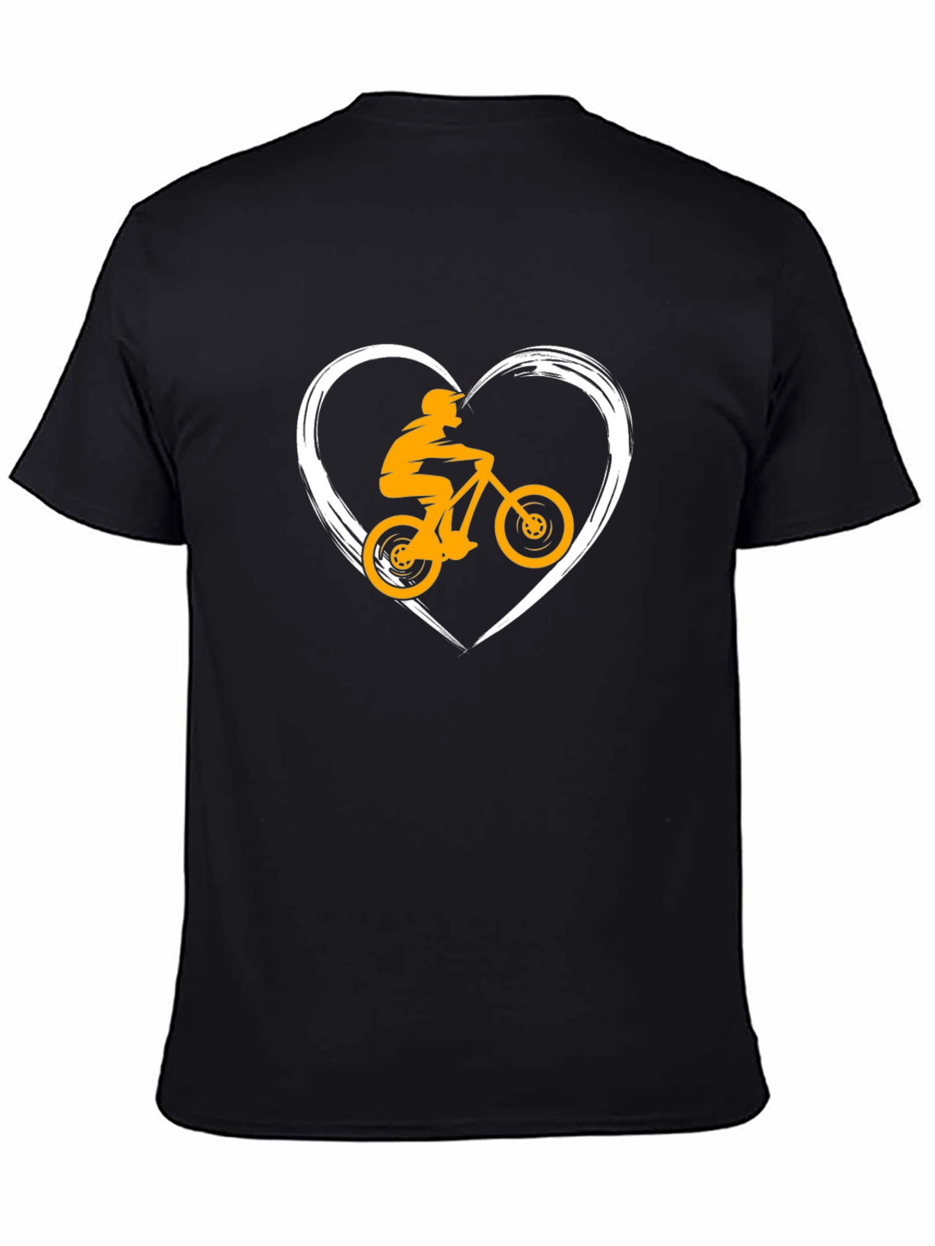 Mountain Bike Heart T-Shirt - Black