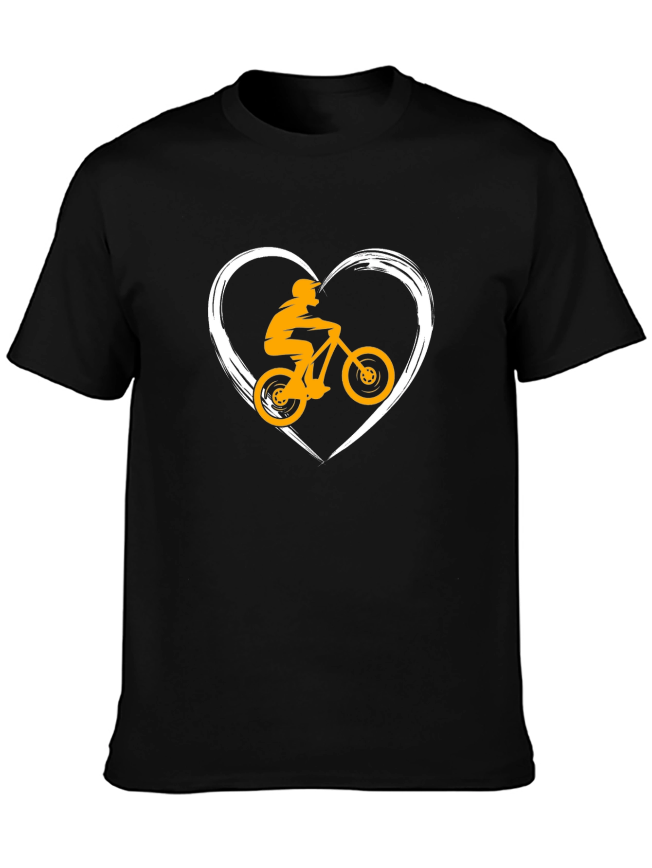 Mountain Bike Heart T-Shirt - Black
