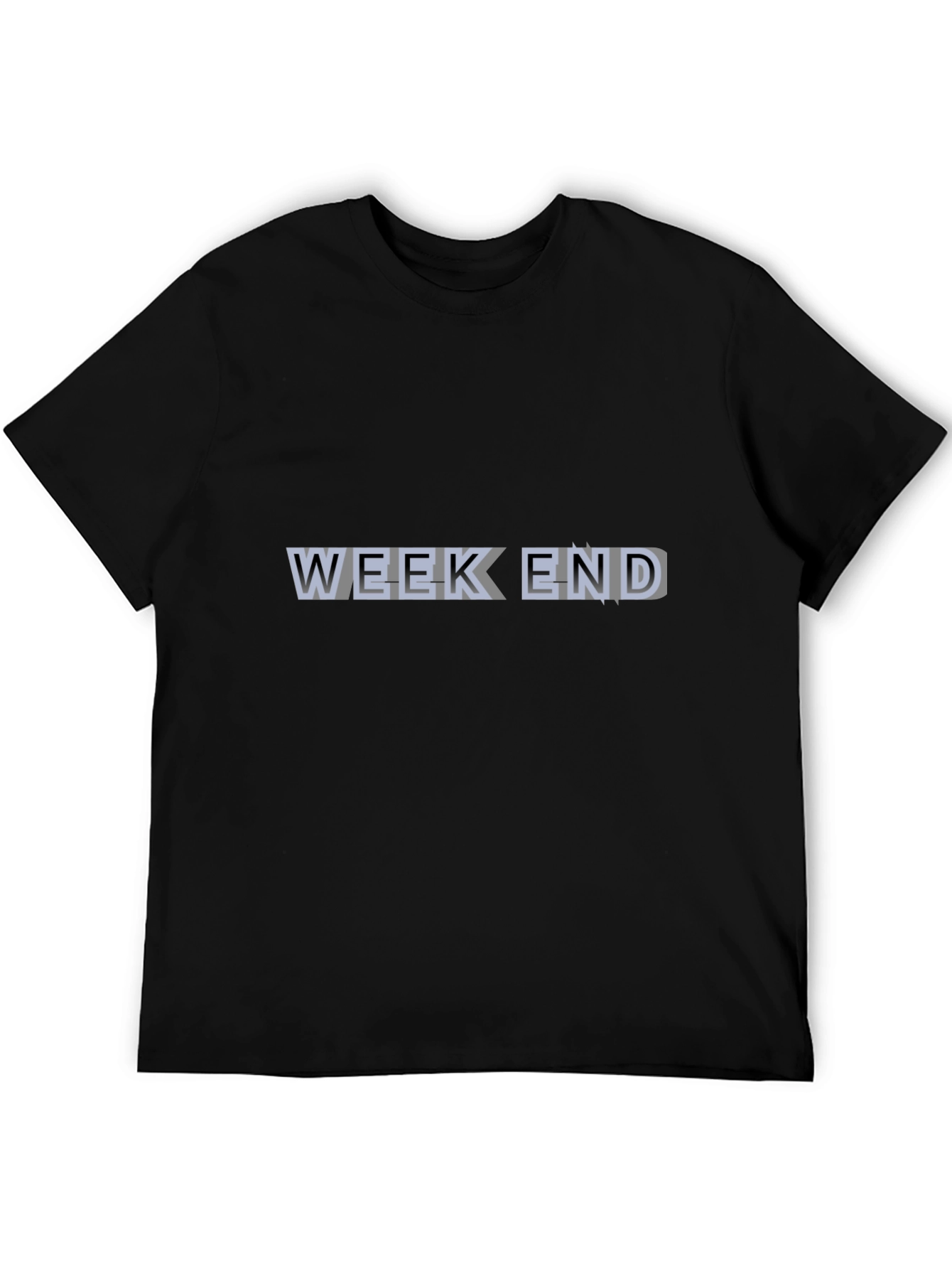 Weekend Graphic Print Black T-Shirt