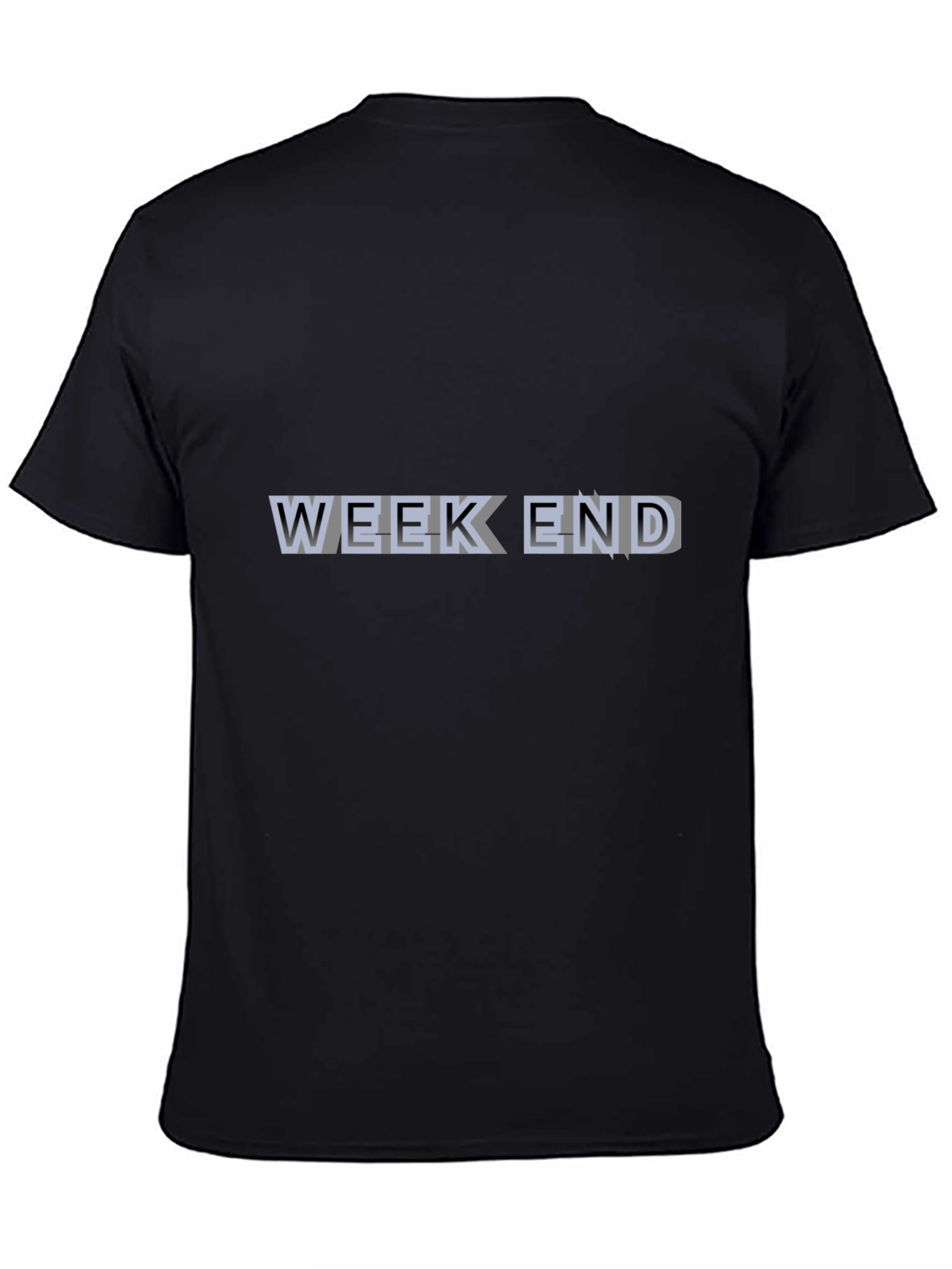 Weekend Graphic Print Black T-Shirt