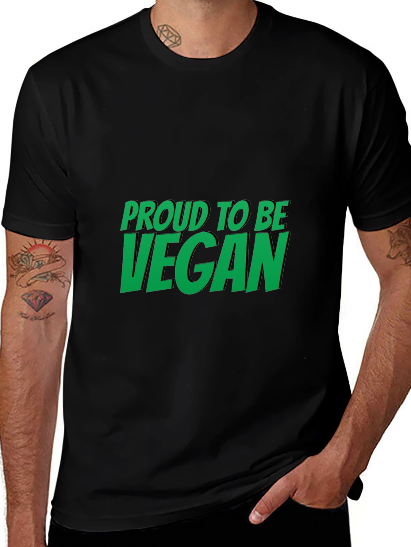 Proud to be Vegan Black T-Shirt