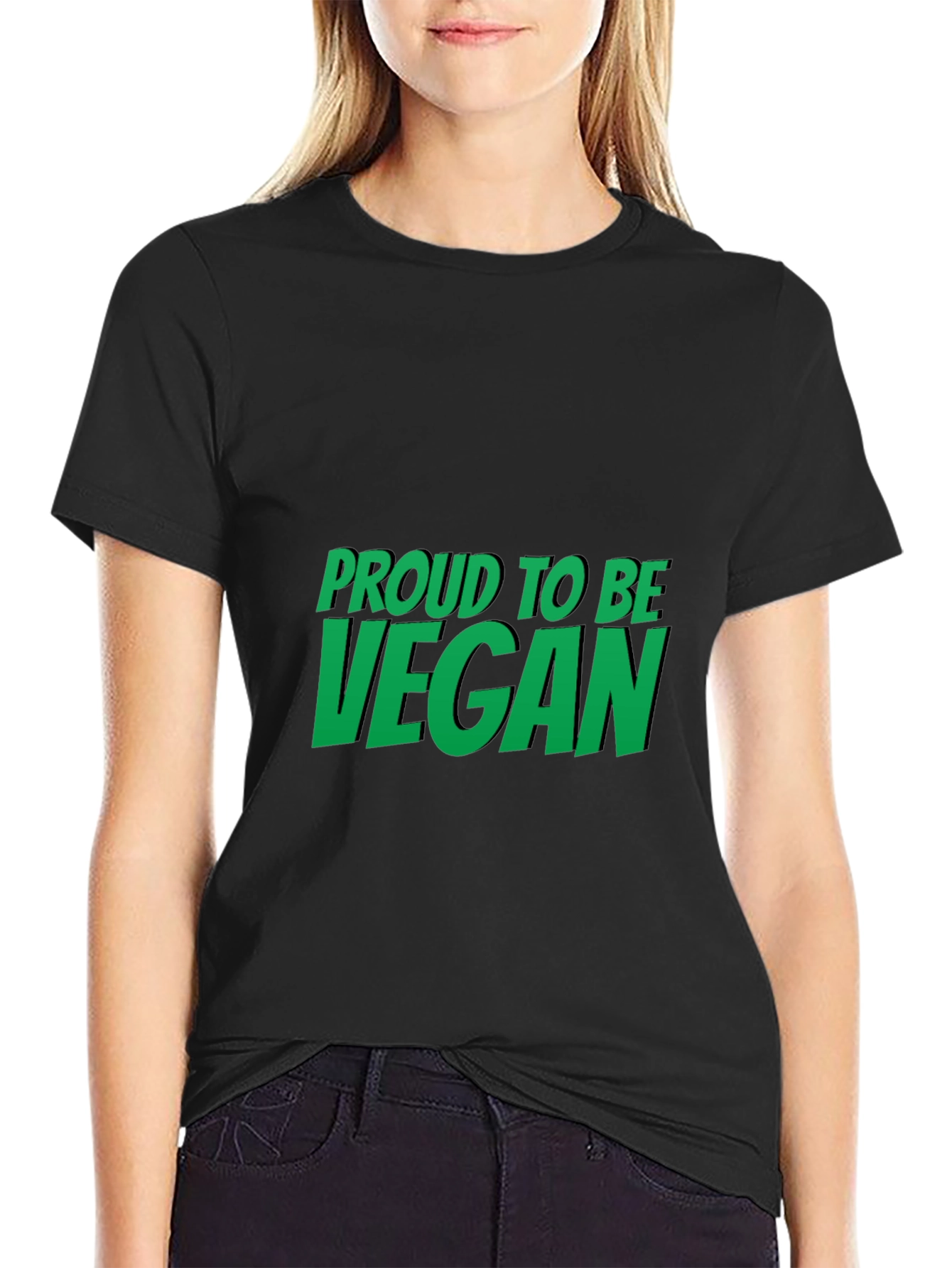 Proud to be Vegan Black T-Shirt