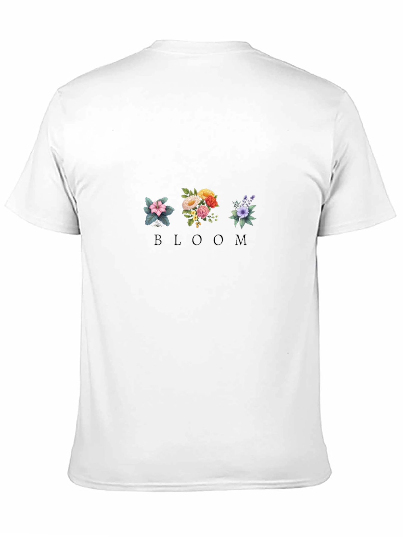 Floral Bloom Graphic Black T-Shirt
