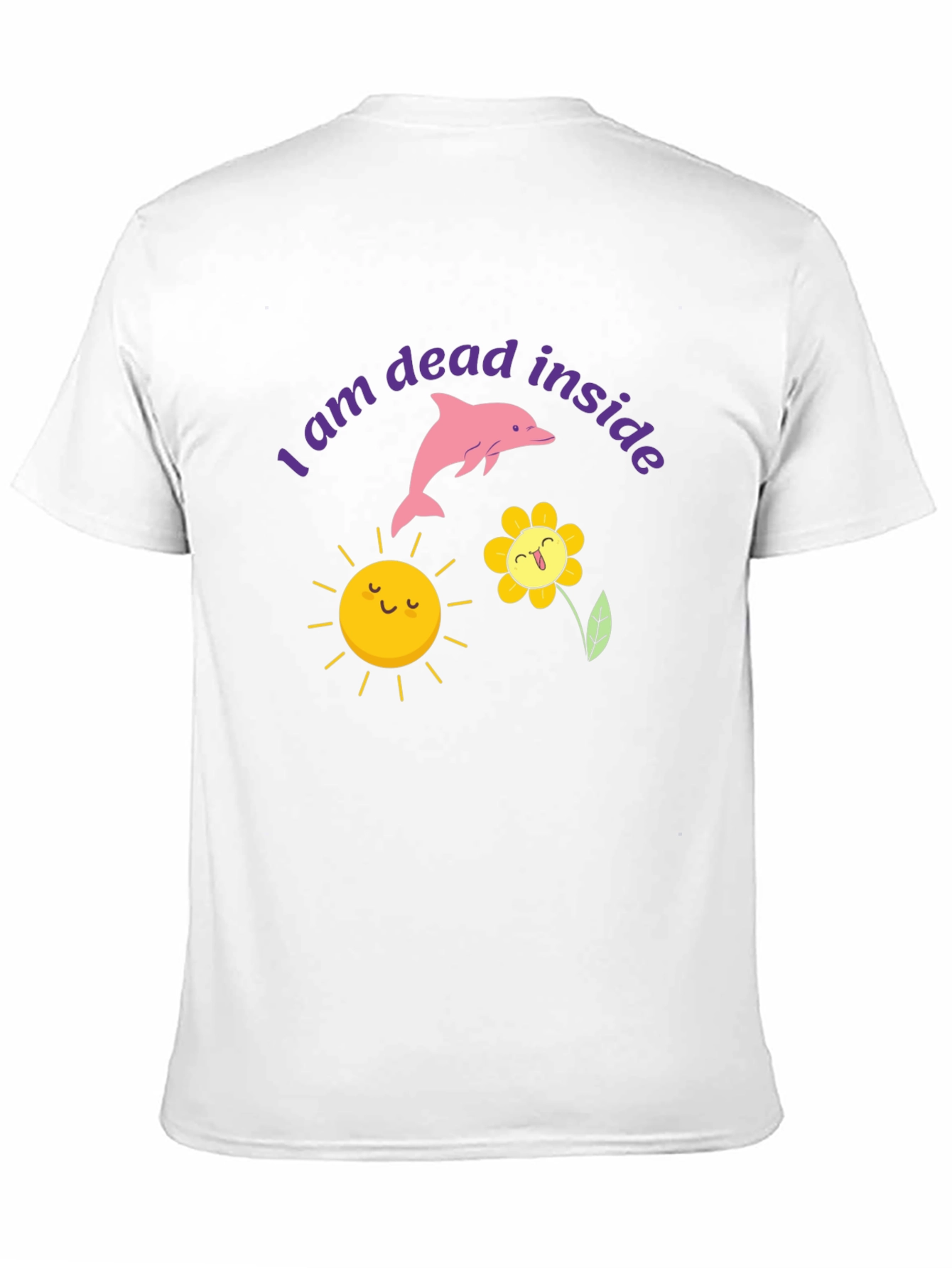 Dead Inside Dolphin Graphic Tee - Trendy Unisex T-Shirt