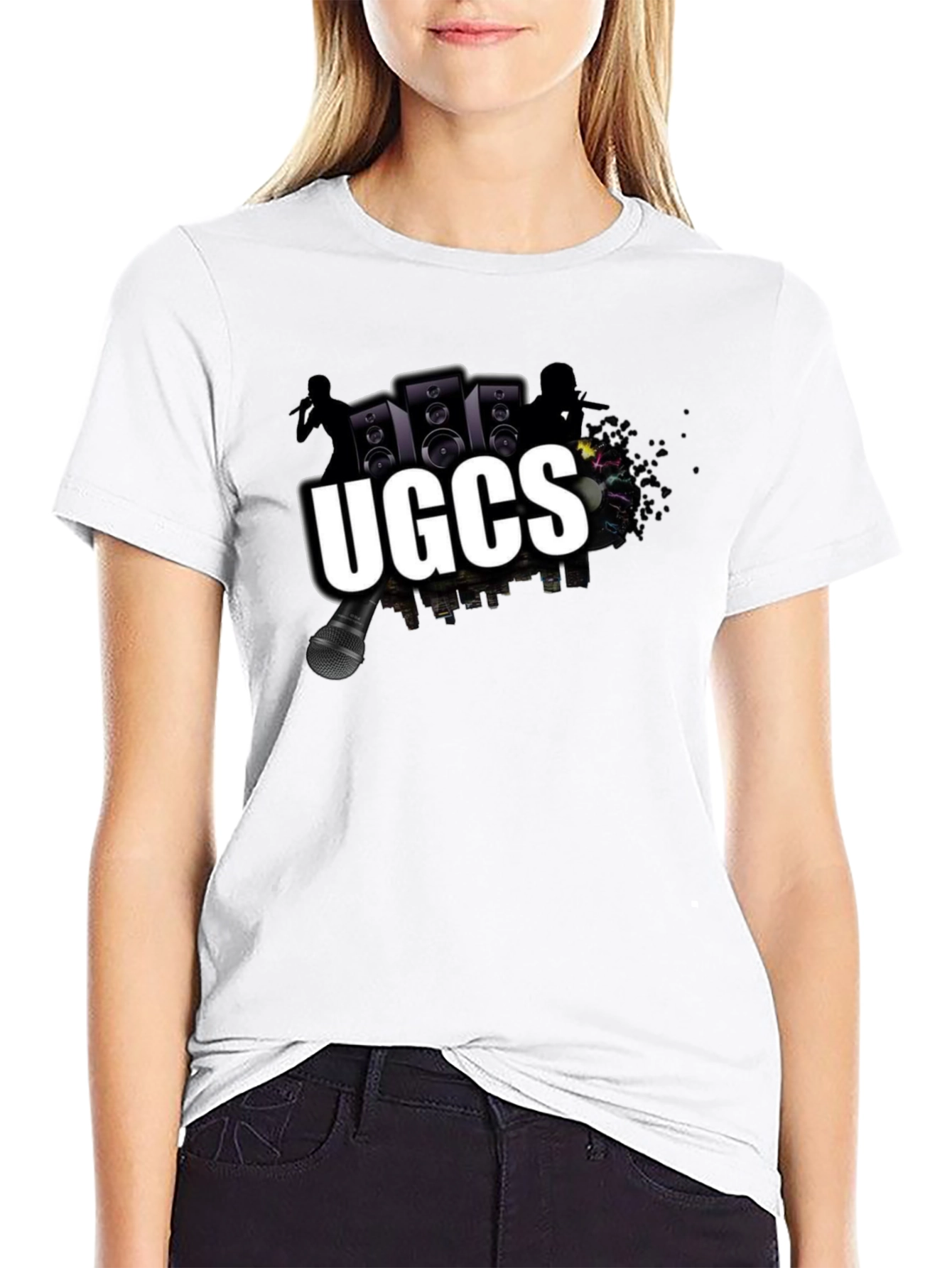 UGCS Graphic Print Black T-Shirt