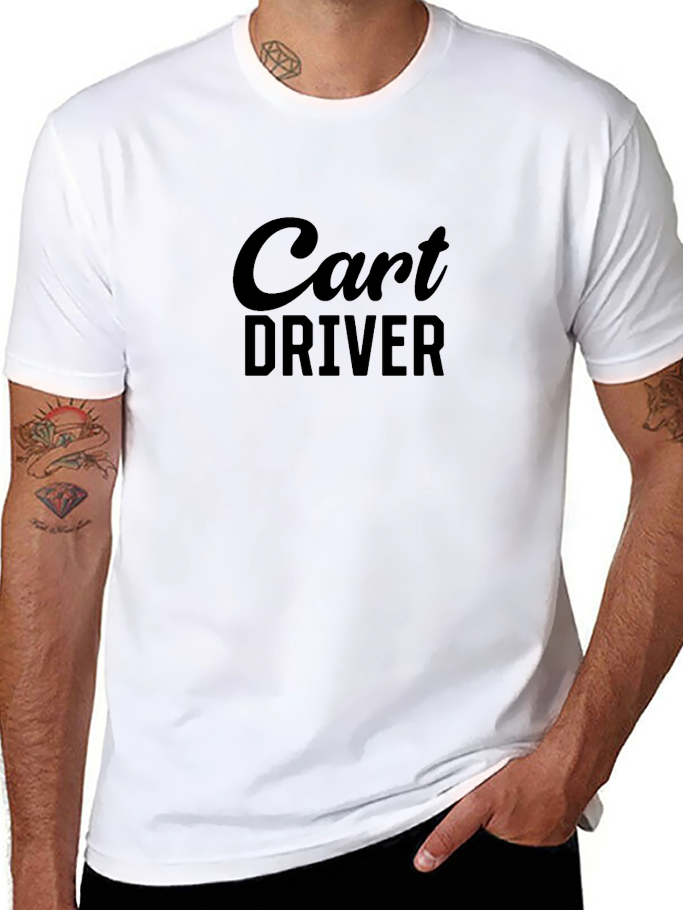 Cart Driver Black T-Shirt - Casual Comfort