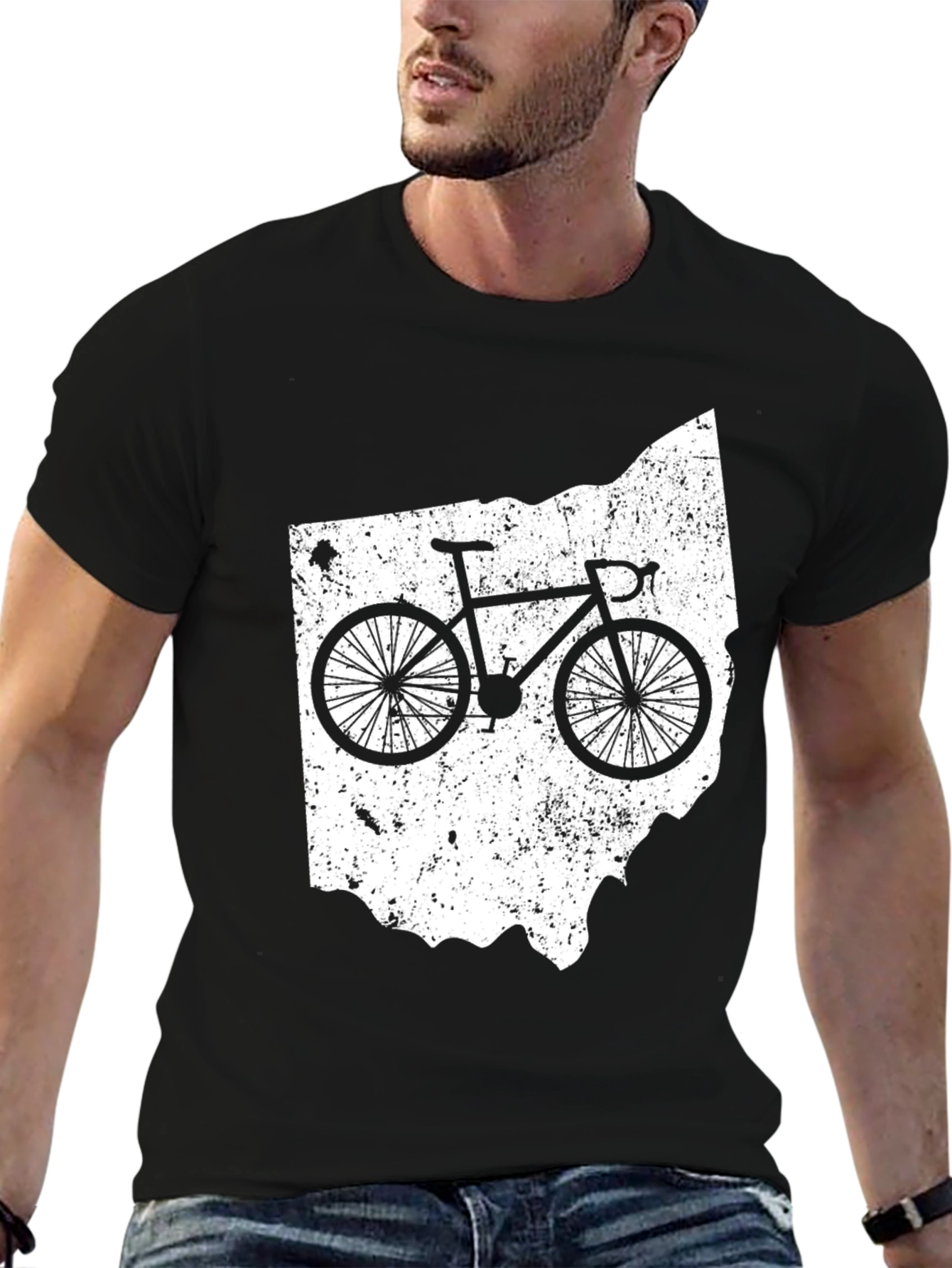 Ohio Bike Graphic Tee - State Pride Cycling Shirt