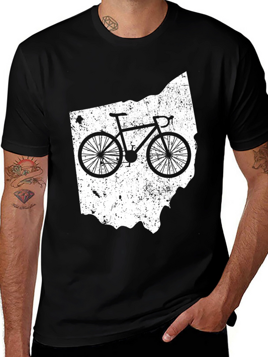 Ohio Bike Graphic Tee - State Pride Cycling Shirt