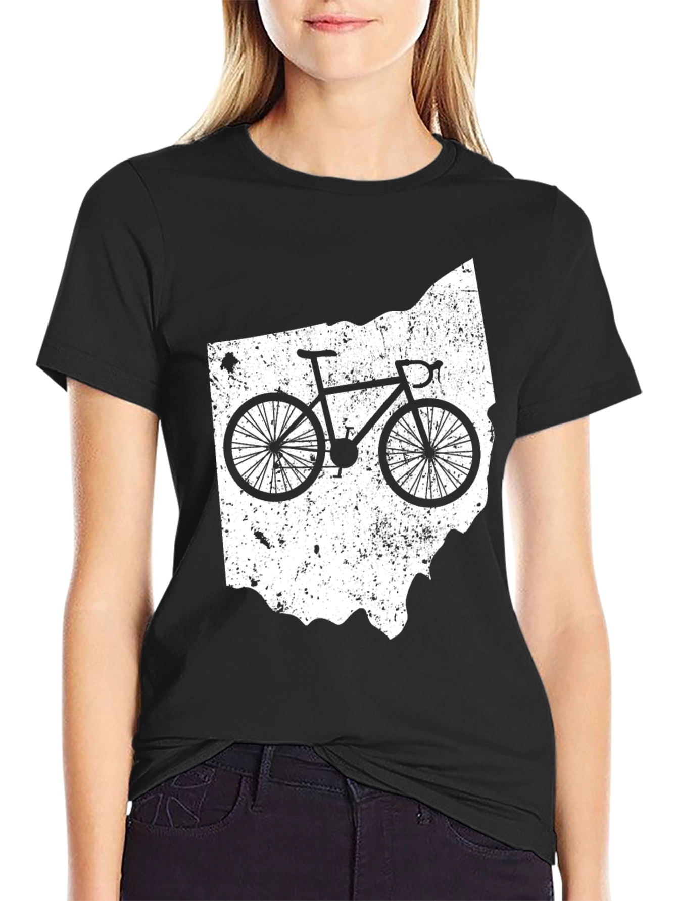 Ohio Bike Graphic Tee - State Pride Cycling Shirt