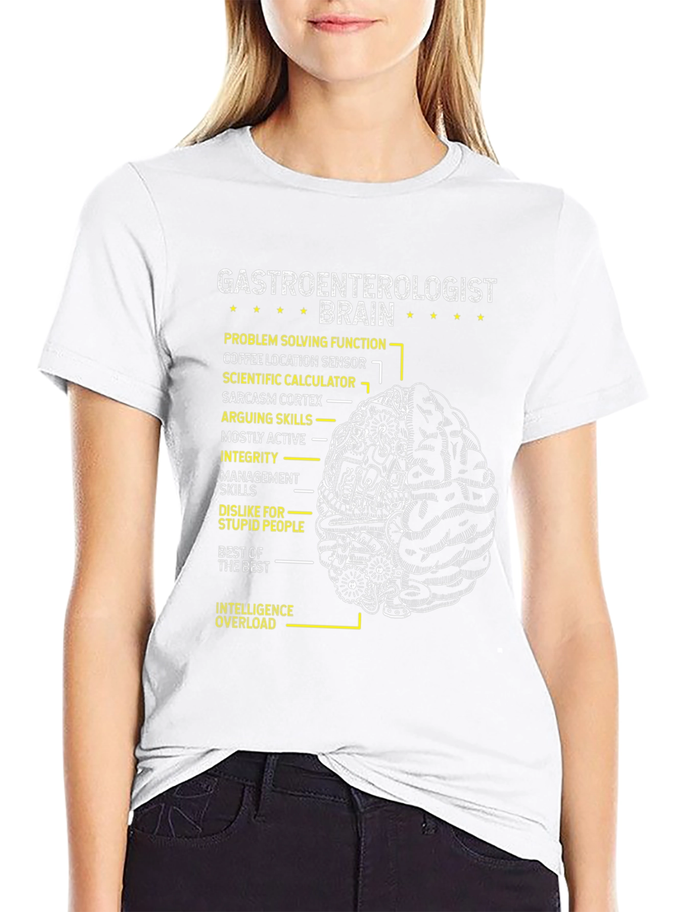 Gastroenterologist Brain T-Shirt Funny Doctor Gift