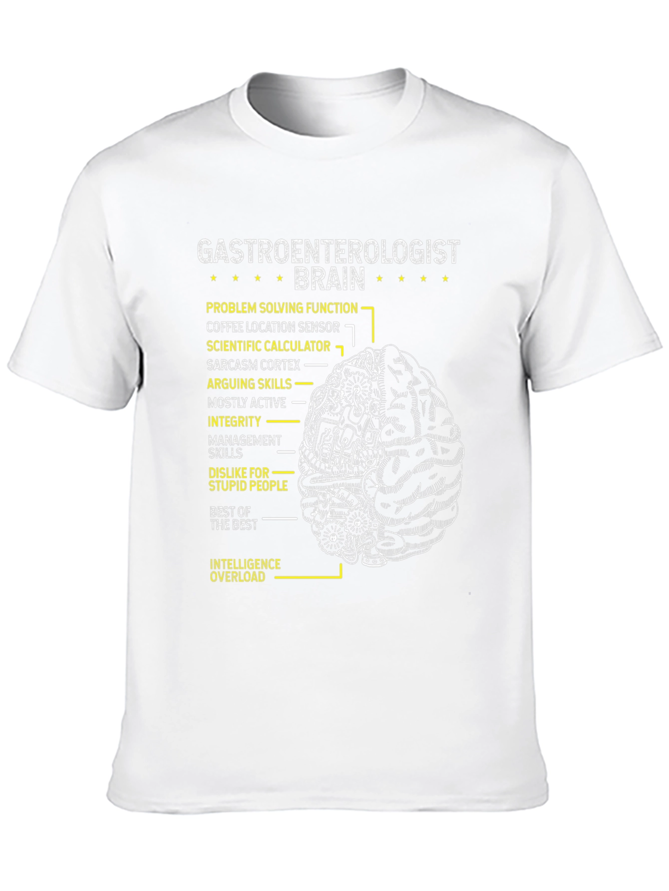 Gastroenterologist Brain T-Shirt Funny Doctor Gift