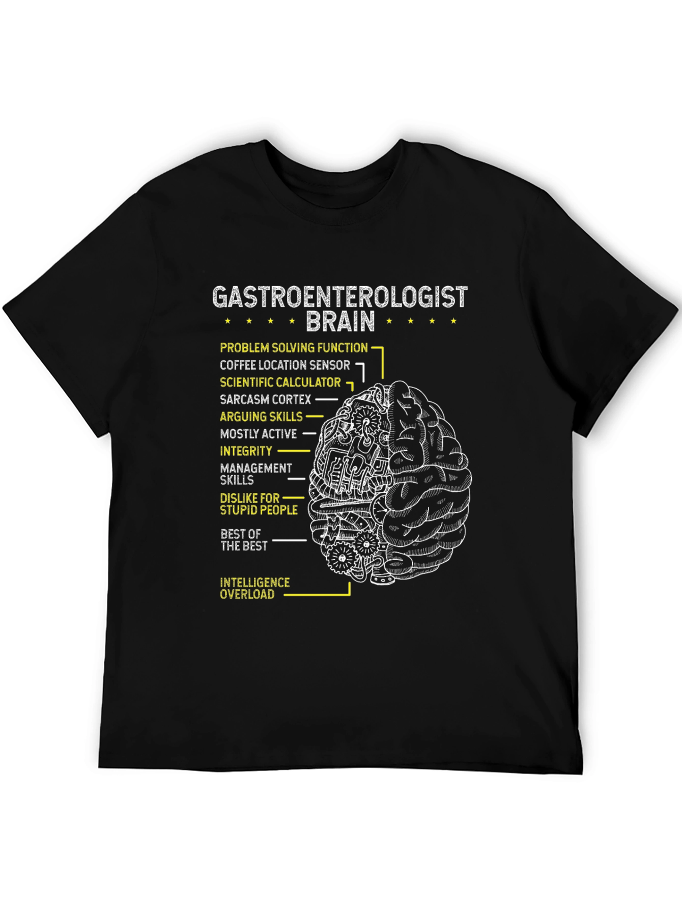 Gastroenterologist Brain T-Shirt Funny Doctor Gift