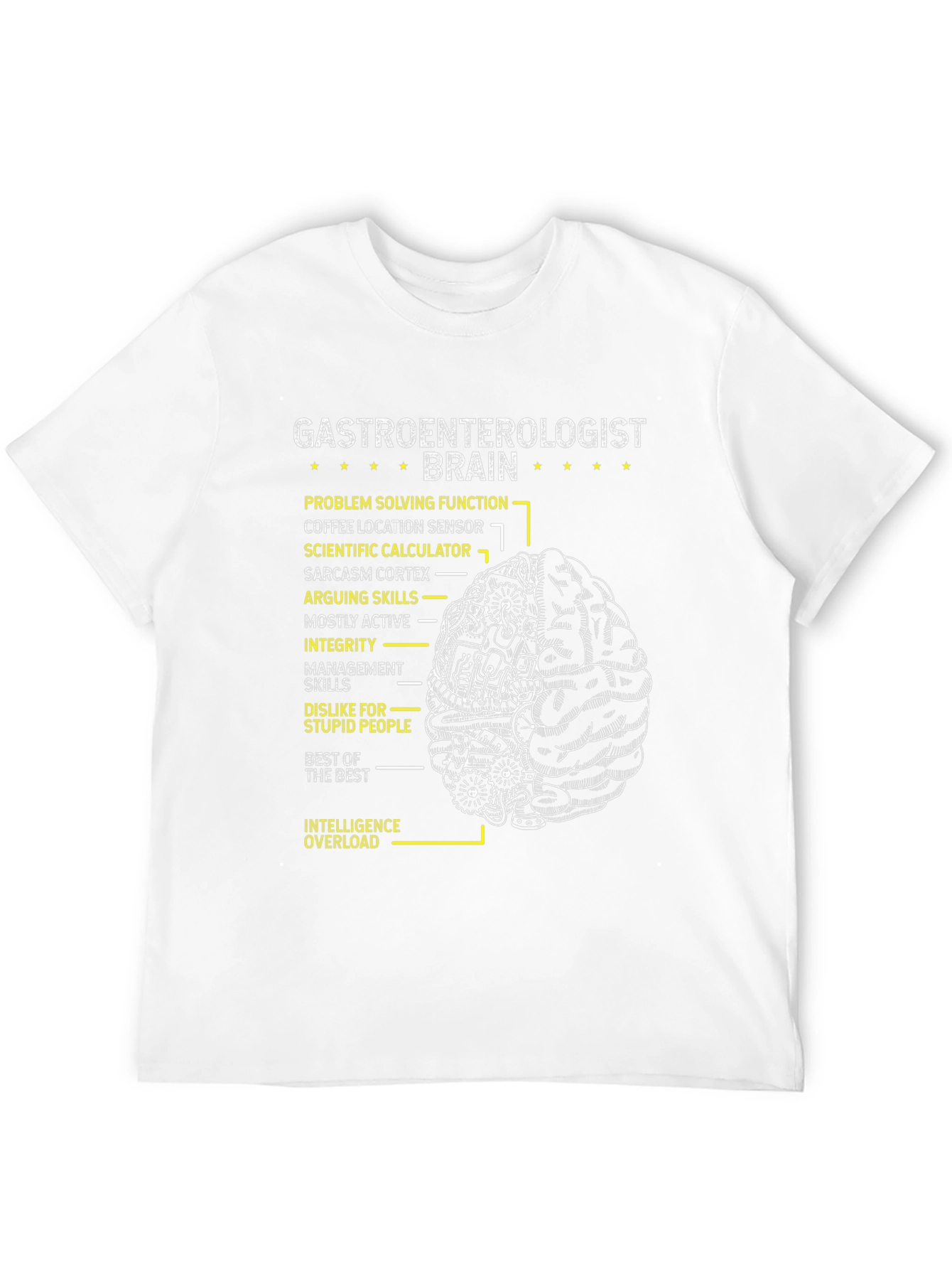 Gastroenterologist Brain T-Shirt Funny Doctor Gift
