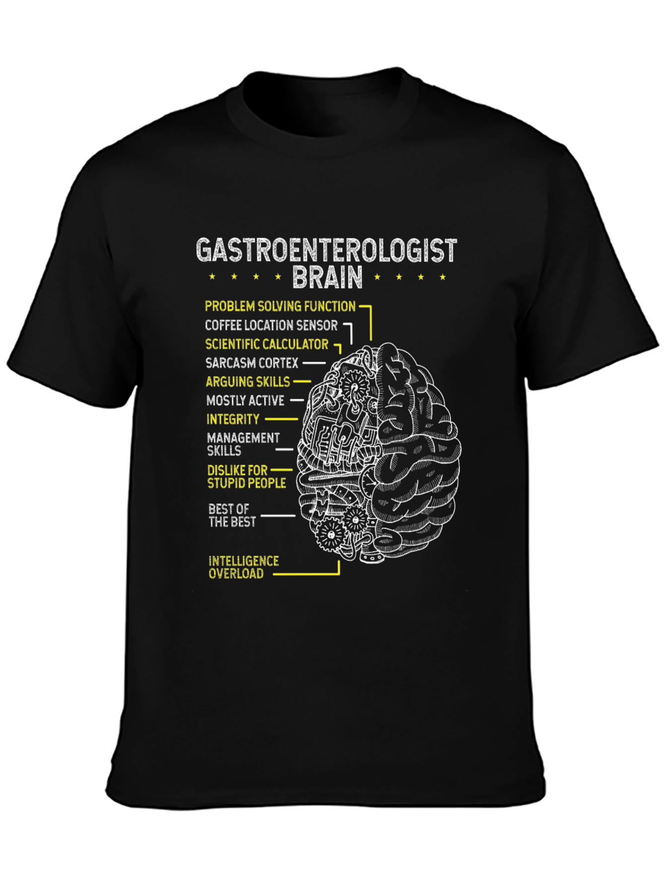 Gastroenterologist Brain T-Shirt Funny Doctor Gift