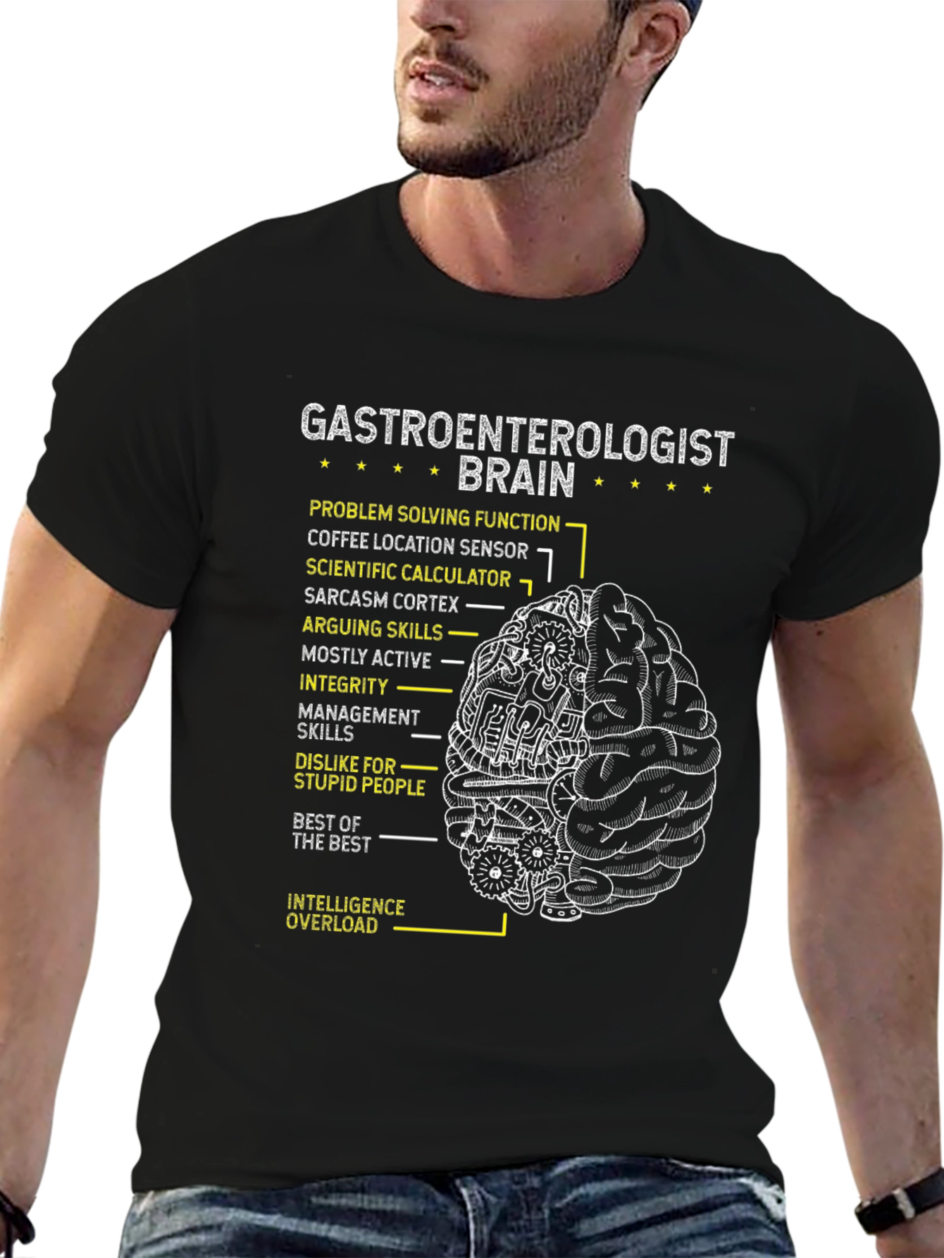 Gastroenterologist Brain T-Shirt Funny Doctor Gift