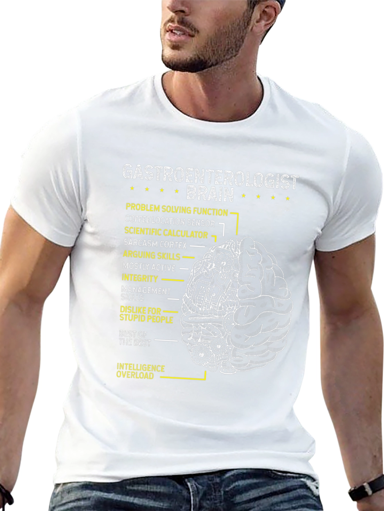 Gastroenterologist Brain T-Shirt Funny Doctor Gift