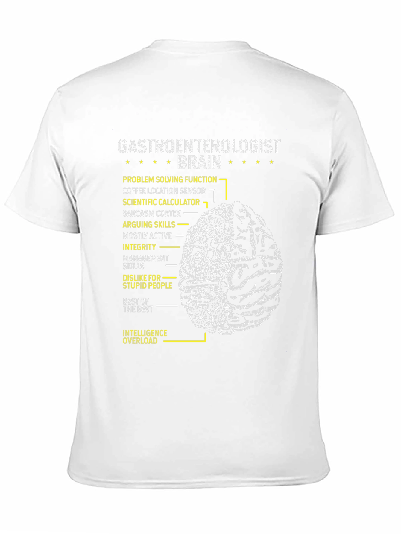 Gastroenterologist Brain T-Shirt Funny Doctor Gift