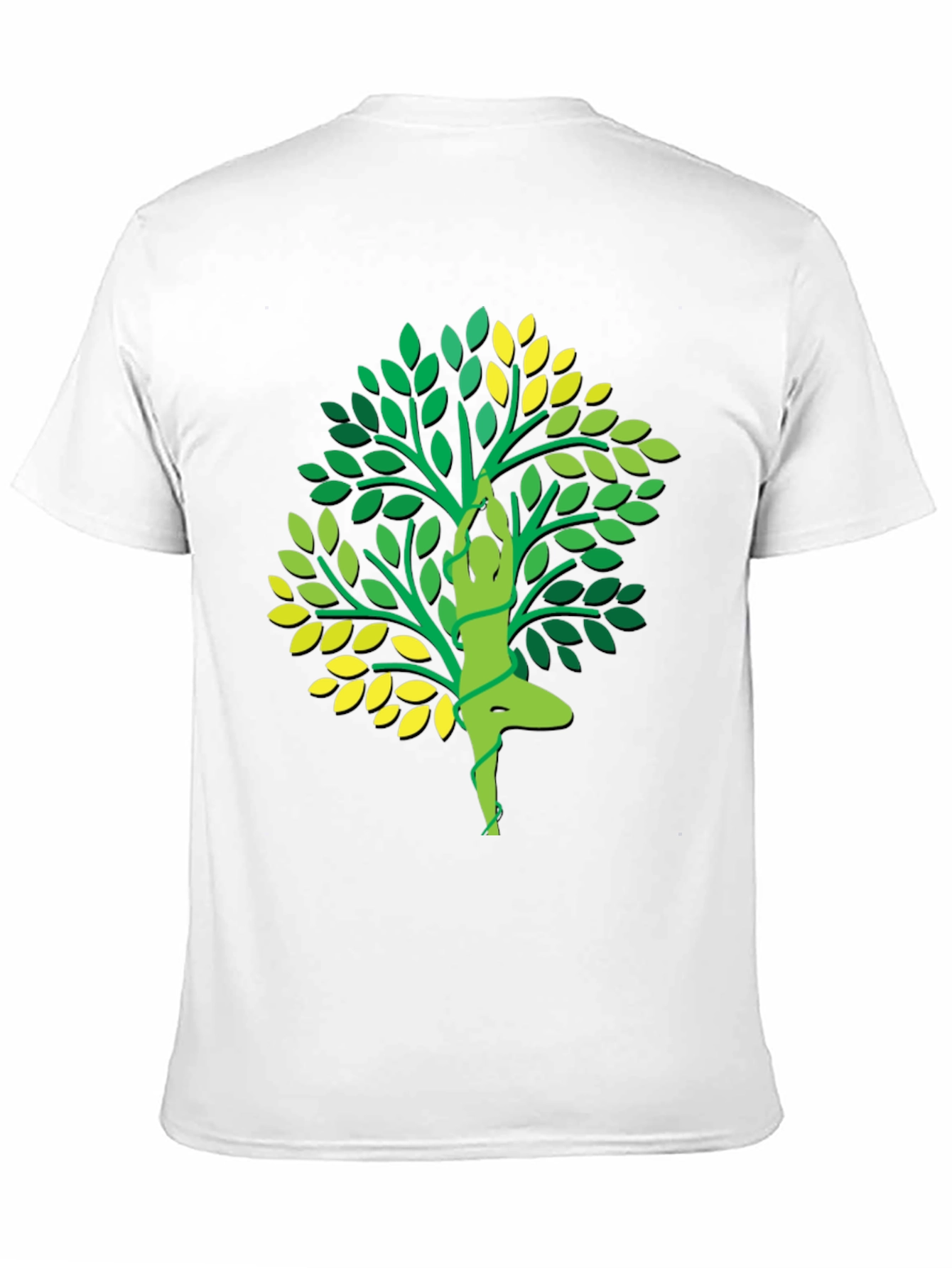 Yoga Tree Graphic Tee - Black Cotton T-Shirt