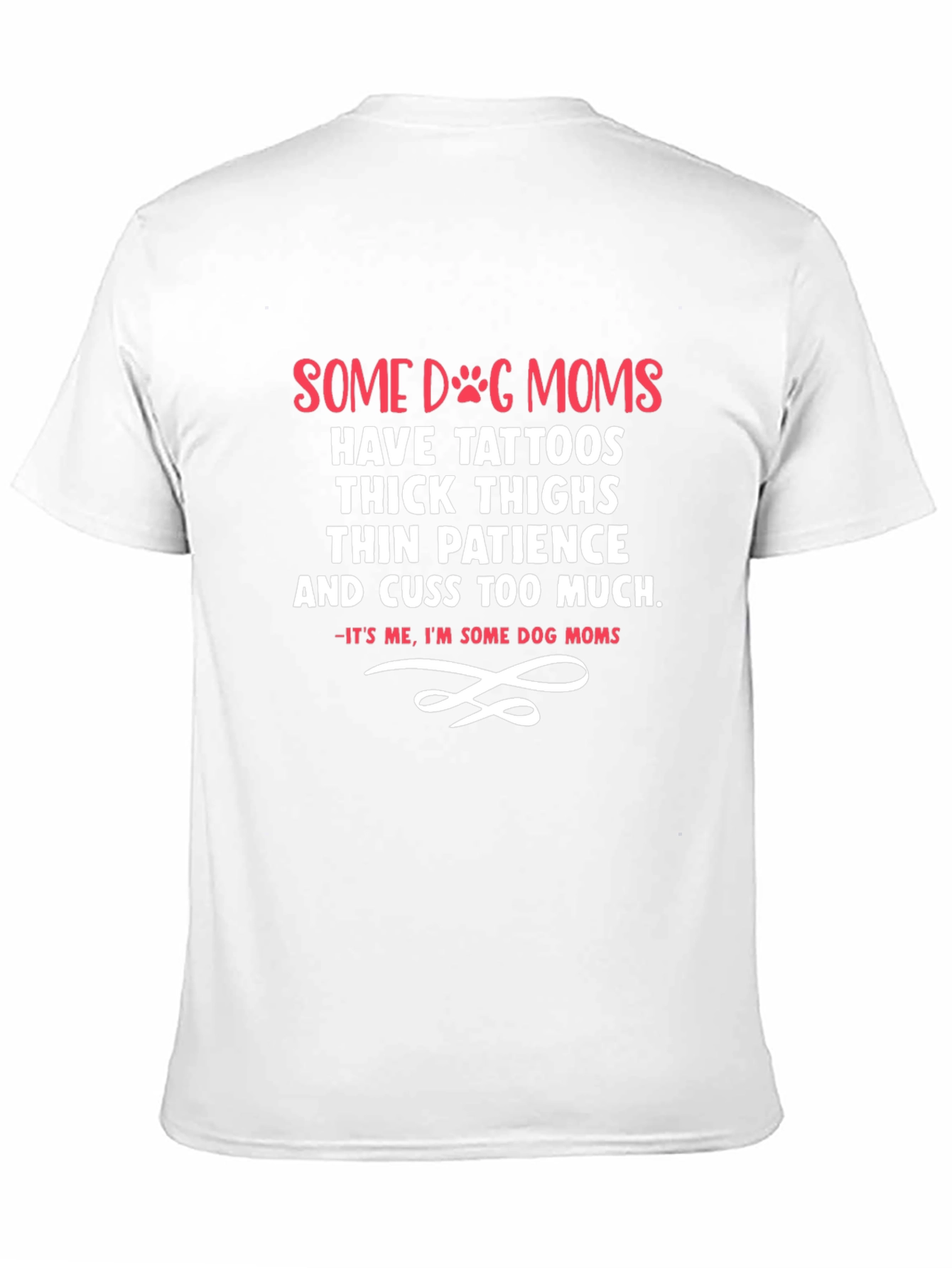 Funny Dog Mom Black Graphic T-Shirt – Bold Pink & White Print