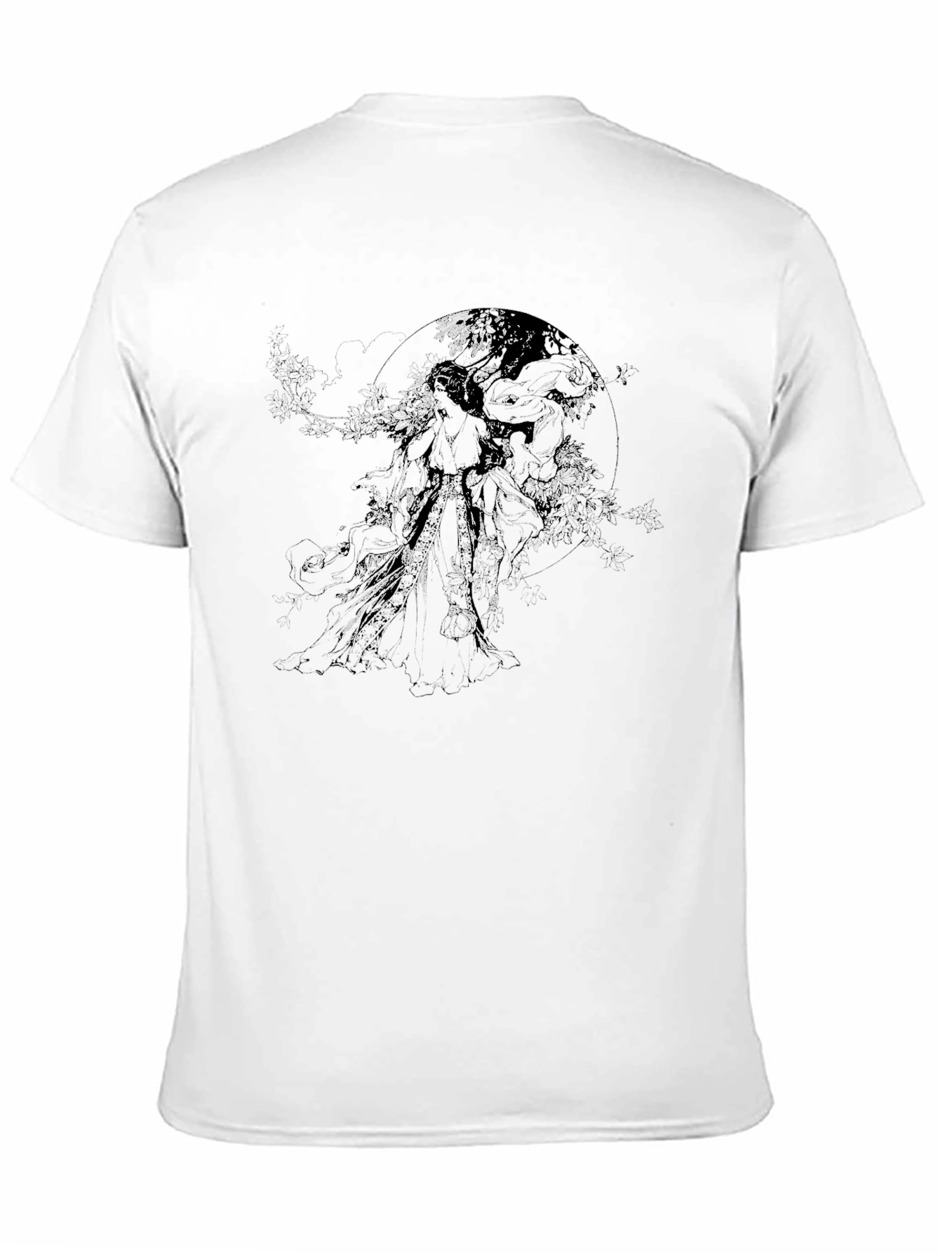 Abstract Graphic Print Mens Black T-Shirt