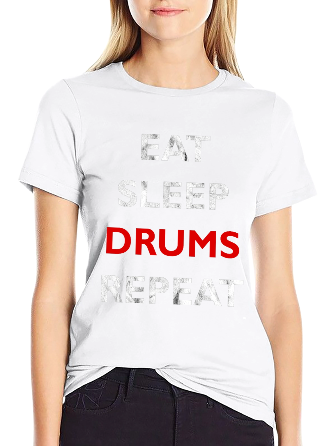 Eat Sleep Drums Repeat Graphic T-Shirt