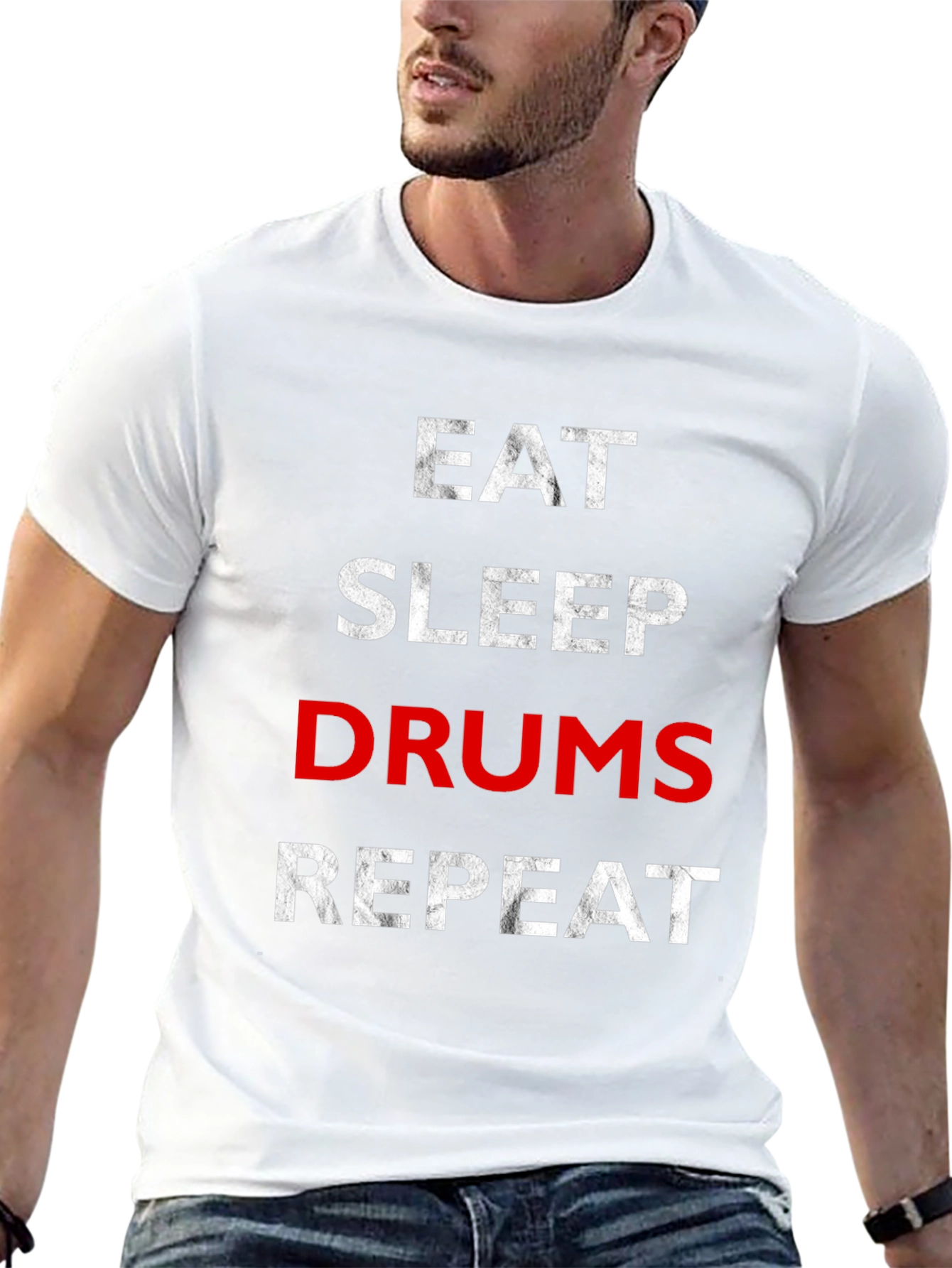 Eat Sleep Drums Repeat Graphic T-Shirt