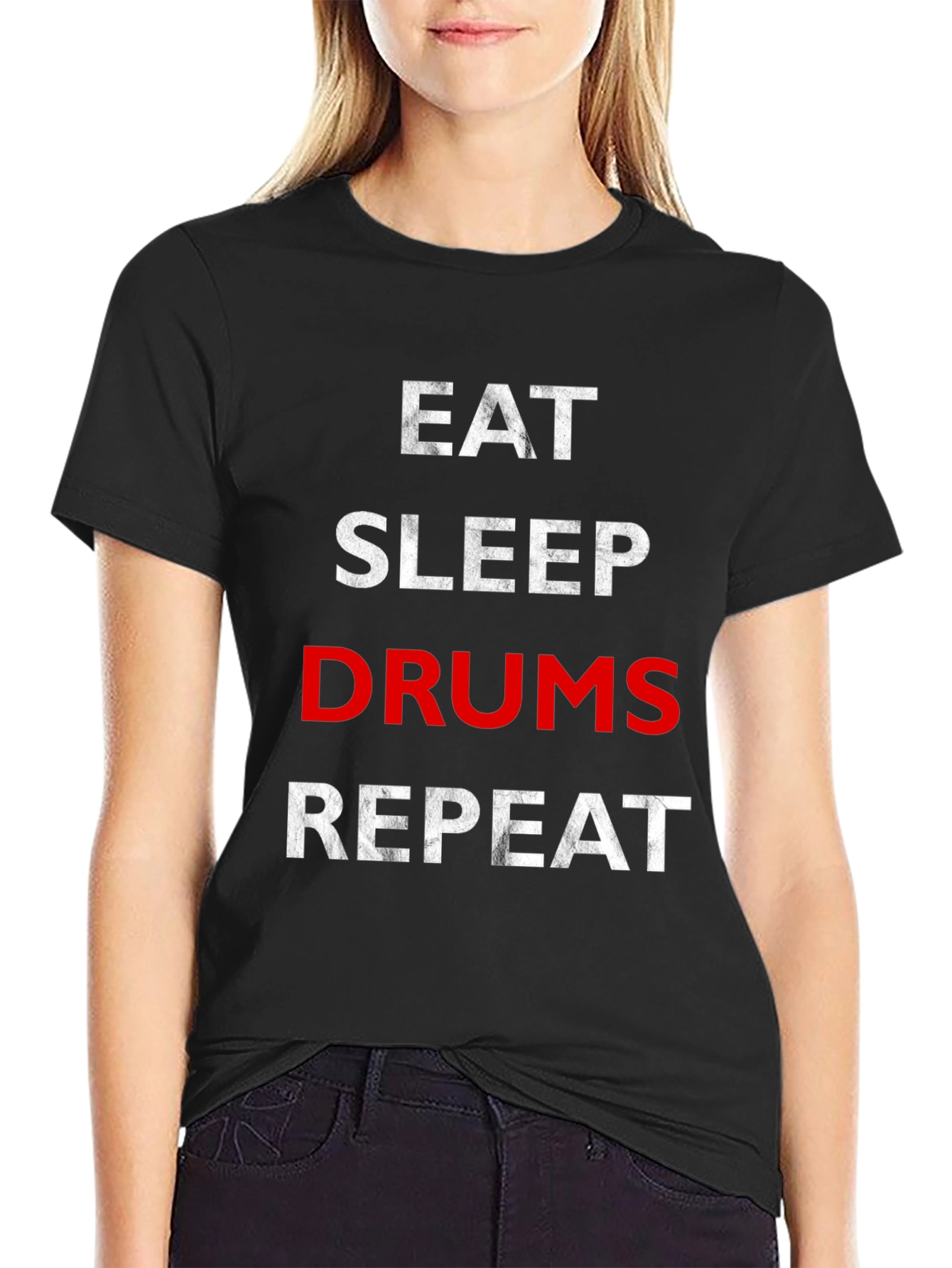Eat Sleep Drums Repeat Graphic T-Shirt