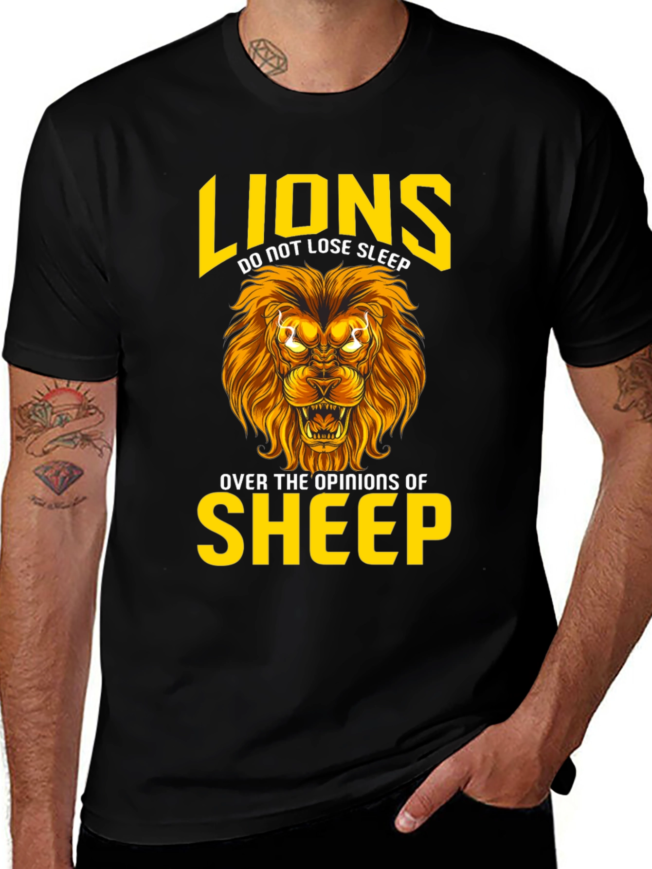Lion T-Shirt: Lions Dont Lose Sleep Graphic Tee