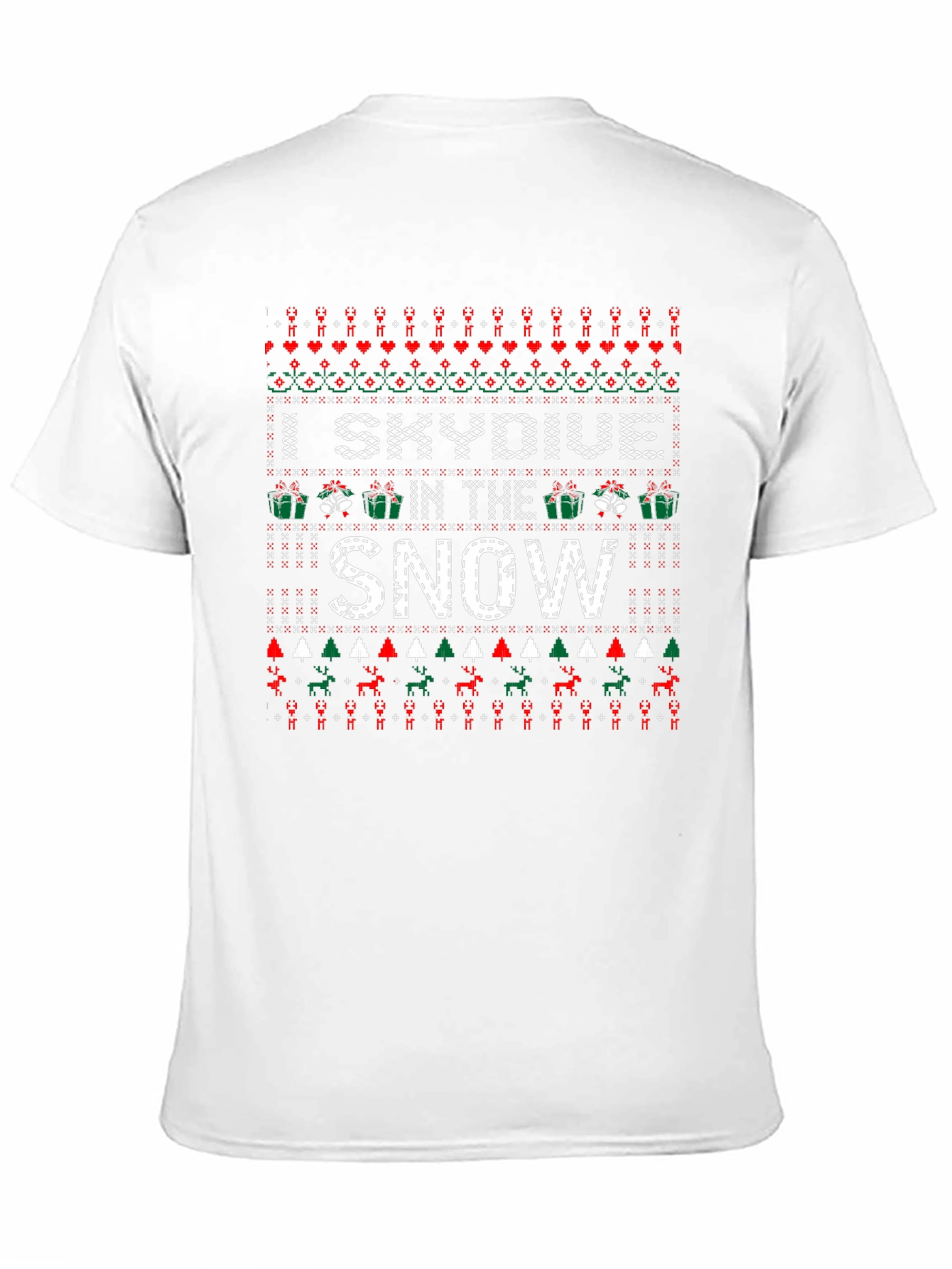 I Skydive in the Snow Ugly Christmas Holiday T-Shirt