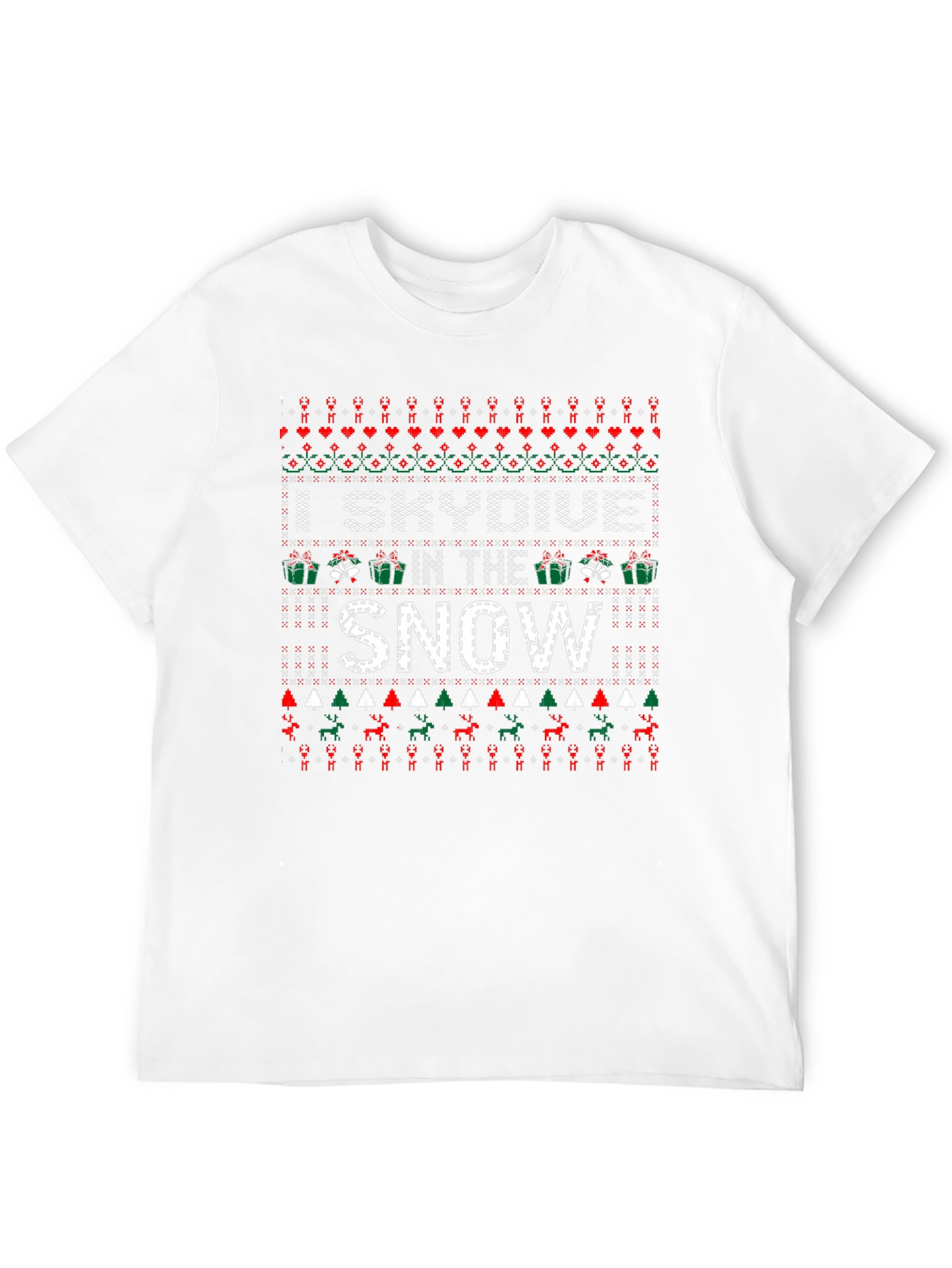 I Skydive in the Snow Ugly Christmas Holiday T-Shirt
