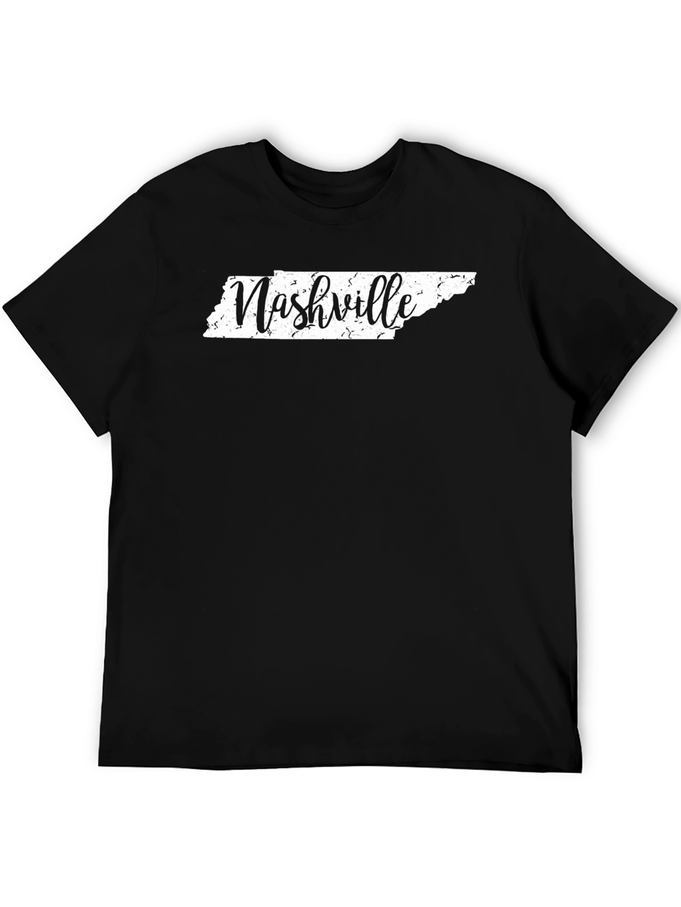 Nashville Tennessee Map Graphic Tee - Black