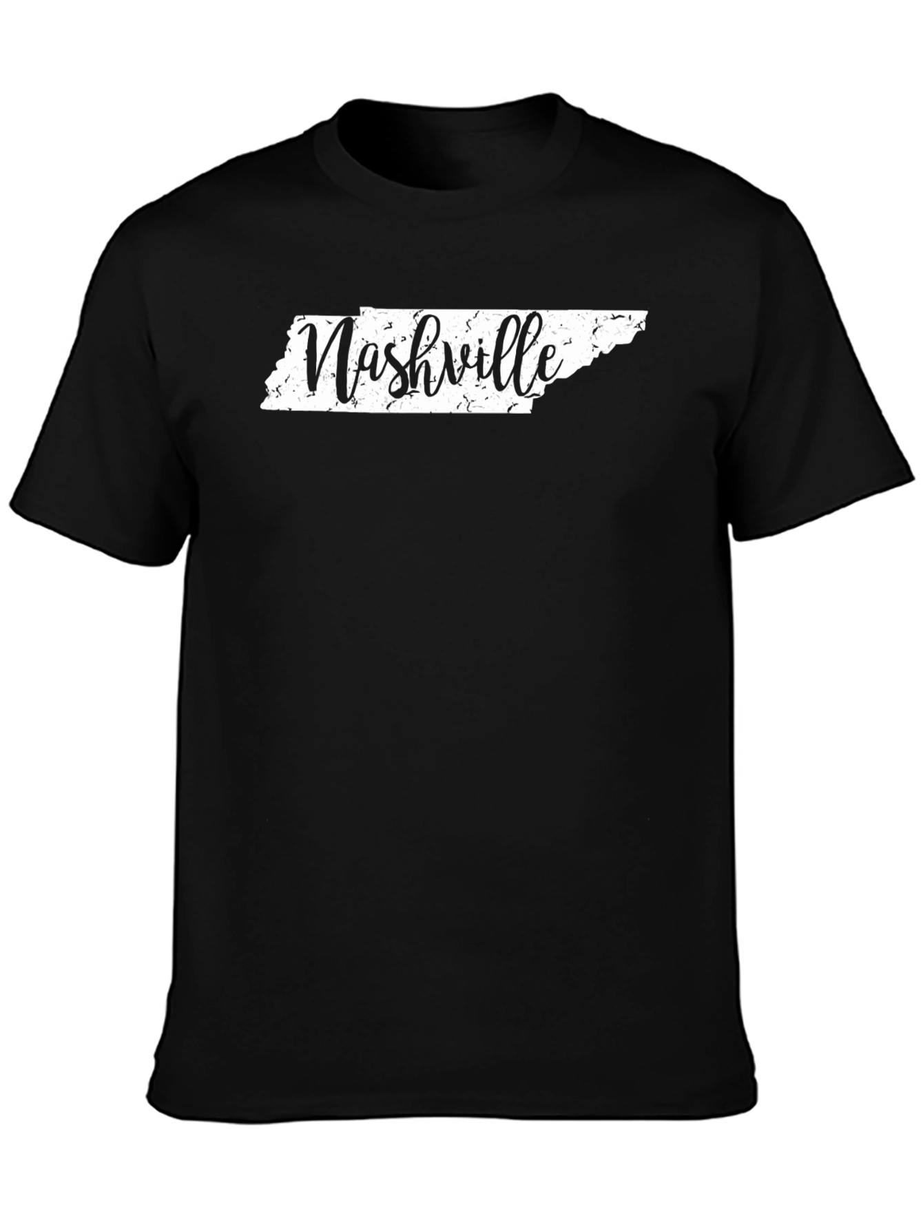 Nashville Tennessee Map Graphic Tee - Black
