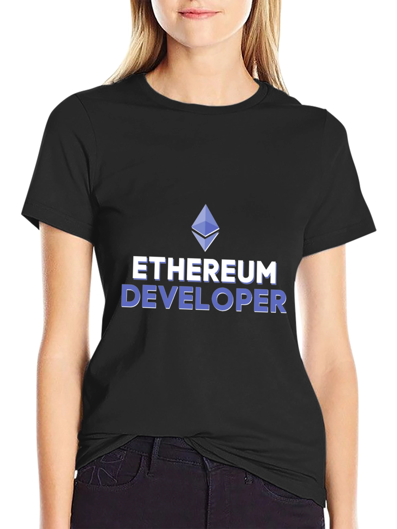 Ethereum Developer Black T-Shirt | Crypto Fan Tee