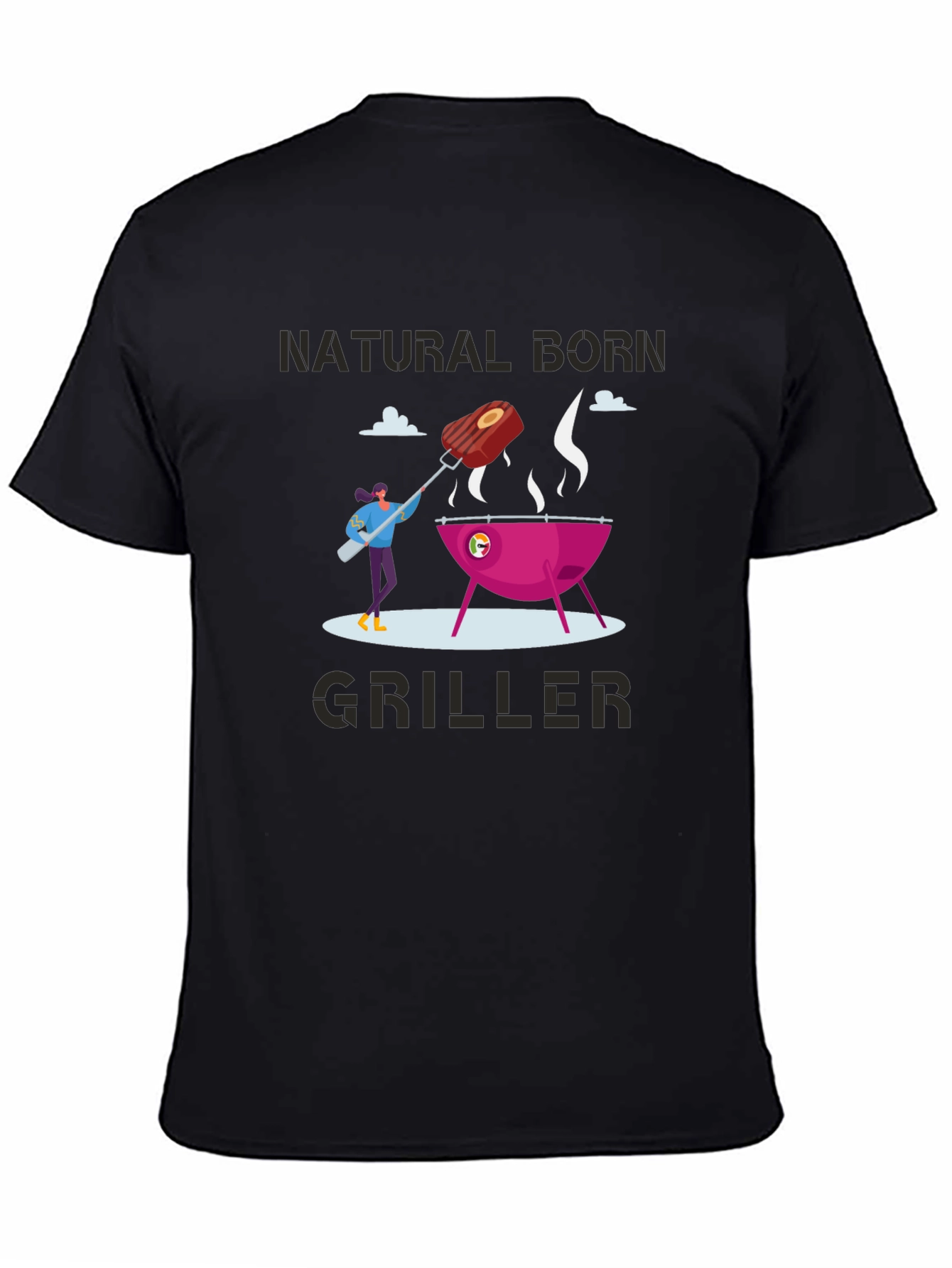 Natural Born Griller T-Shirt - BBQ Lover Tee