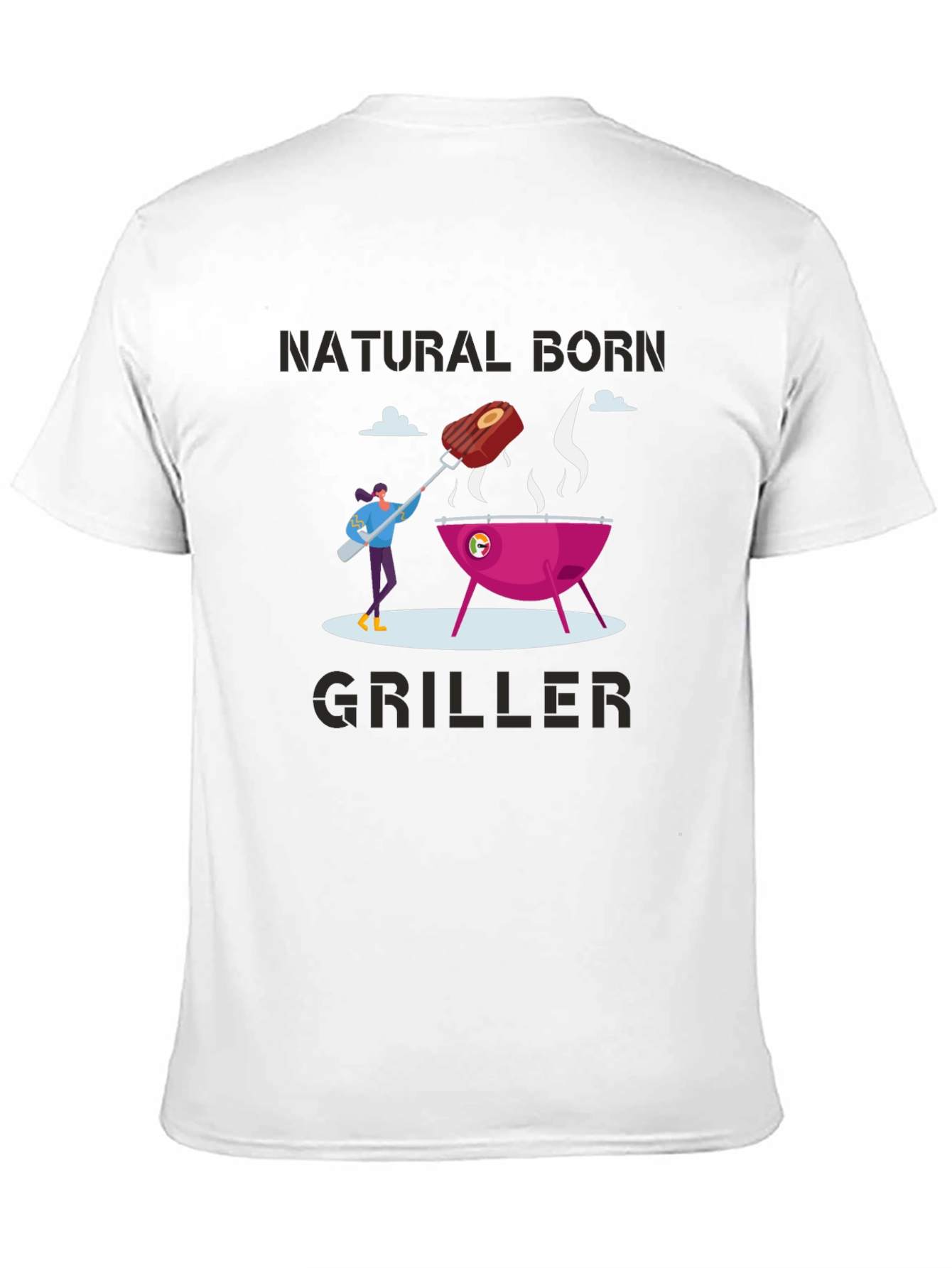 Natural Born Griller T-Shirt - BBQ Lover Tee