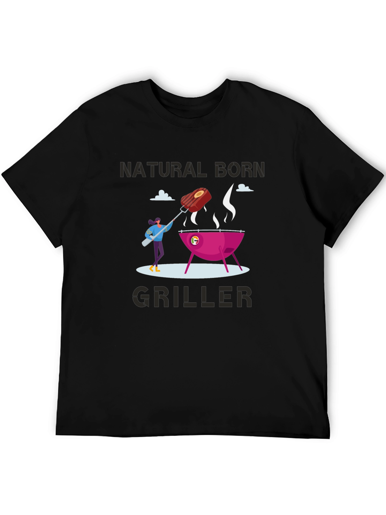 Natural Born Griller T-Shirt - BBQ Lover Tee