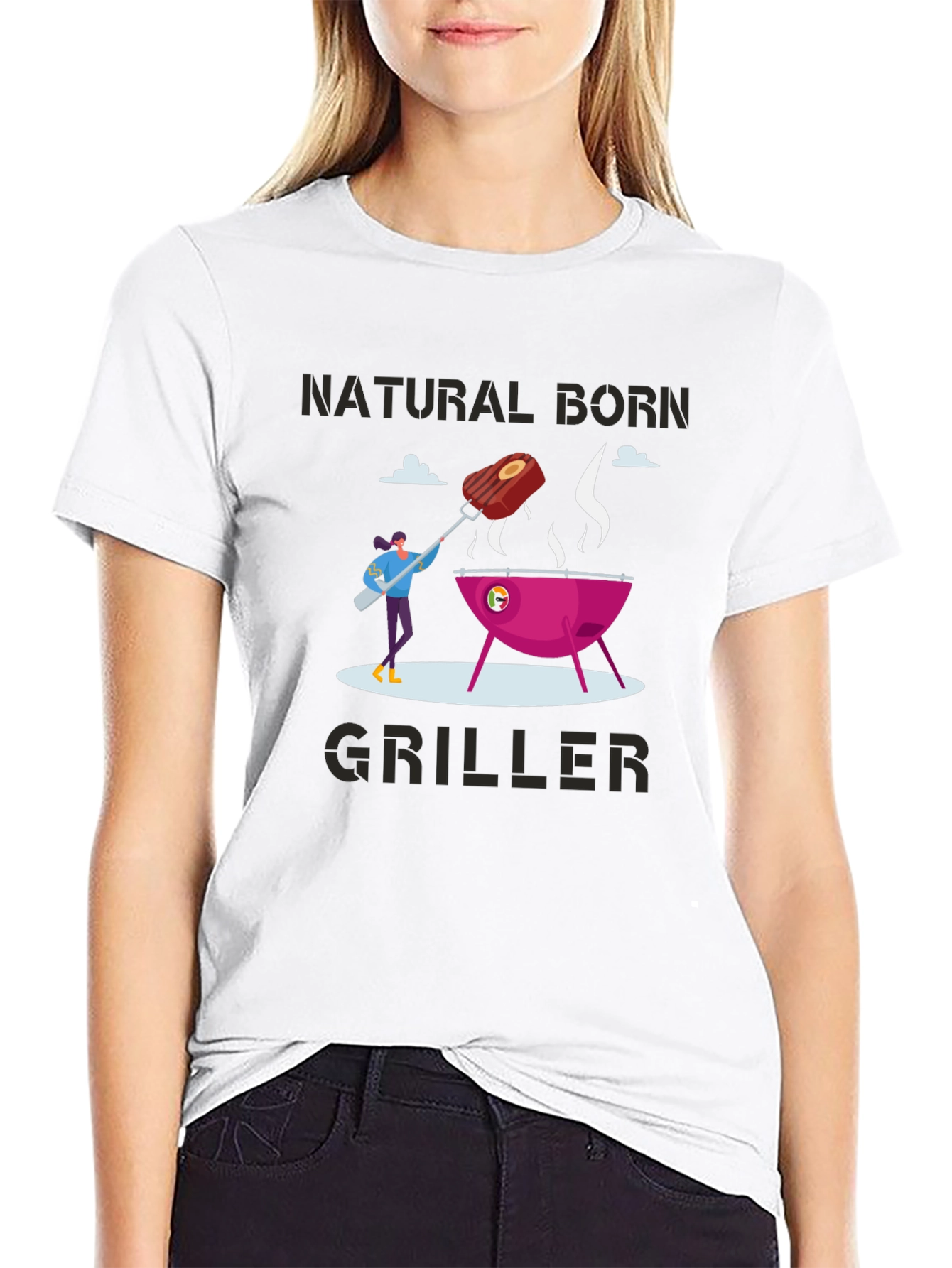 Natural Born Griller T-Shirt - BBQ Lover Tee