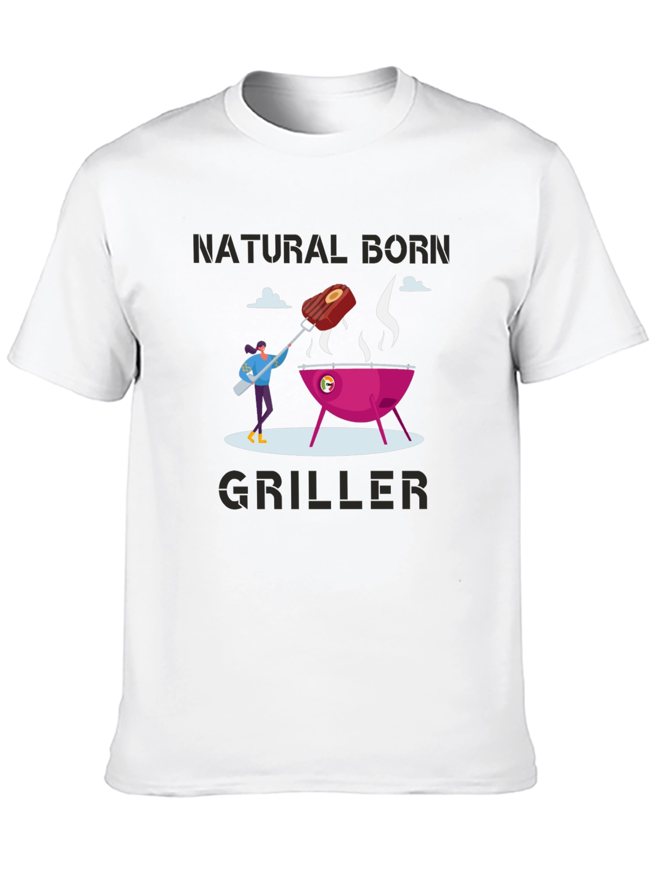 Natural Born Griller T-Shirt - BBQ Lover Tee