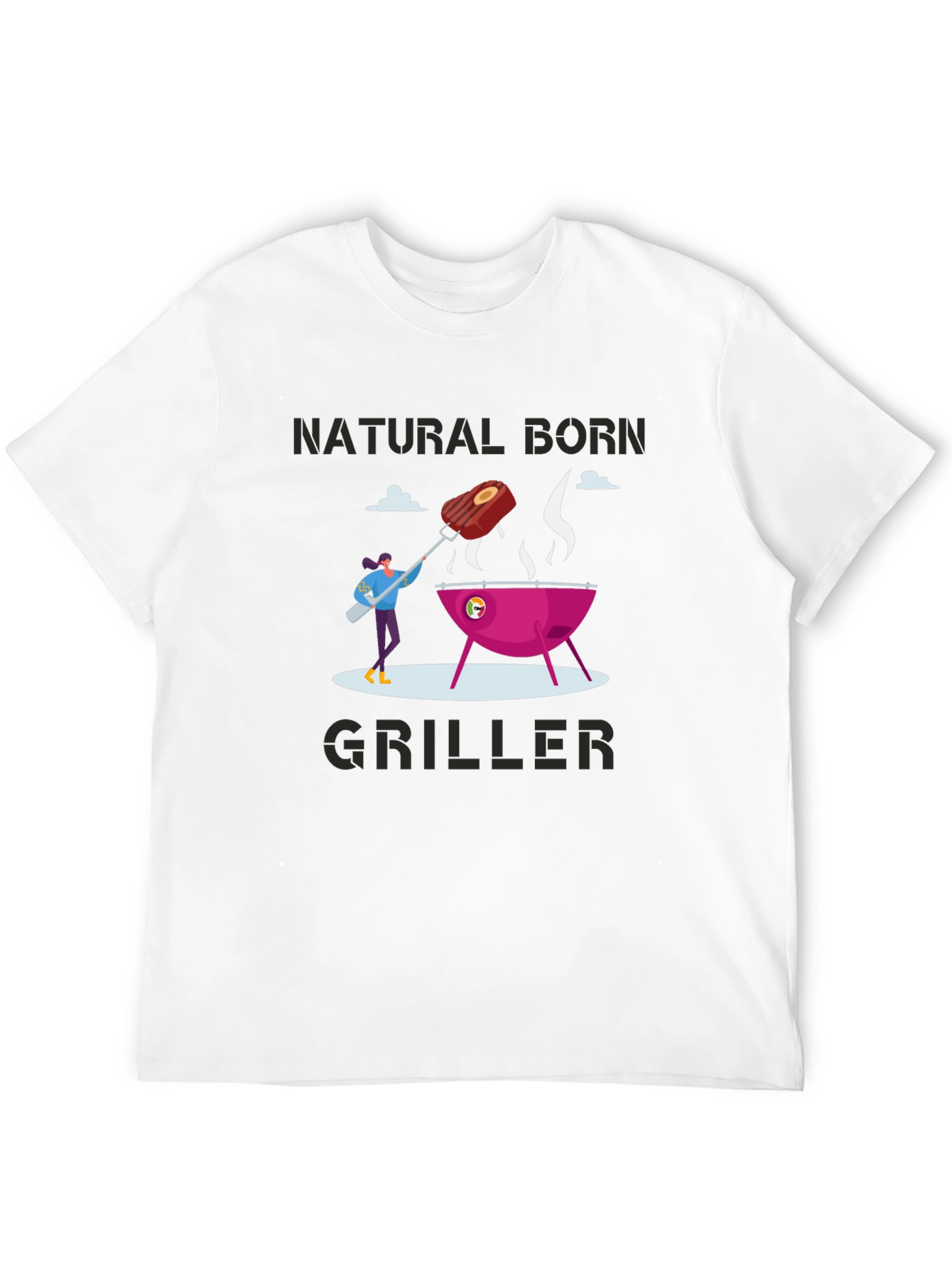 Natural Born Griller T-Shirt - BBQ Lover Tee
