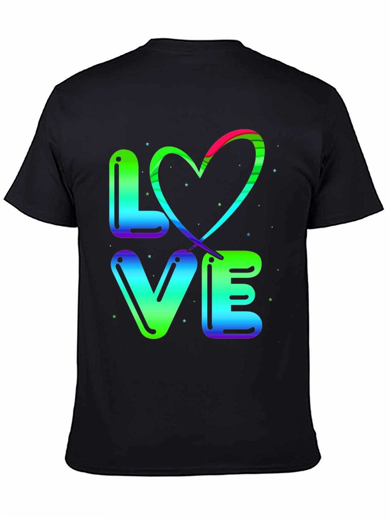 LOVE T-Shirt - Rainbow Heart Design