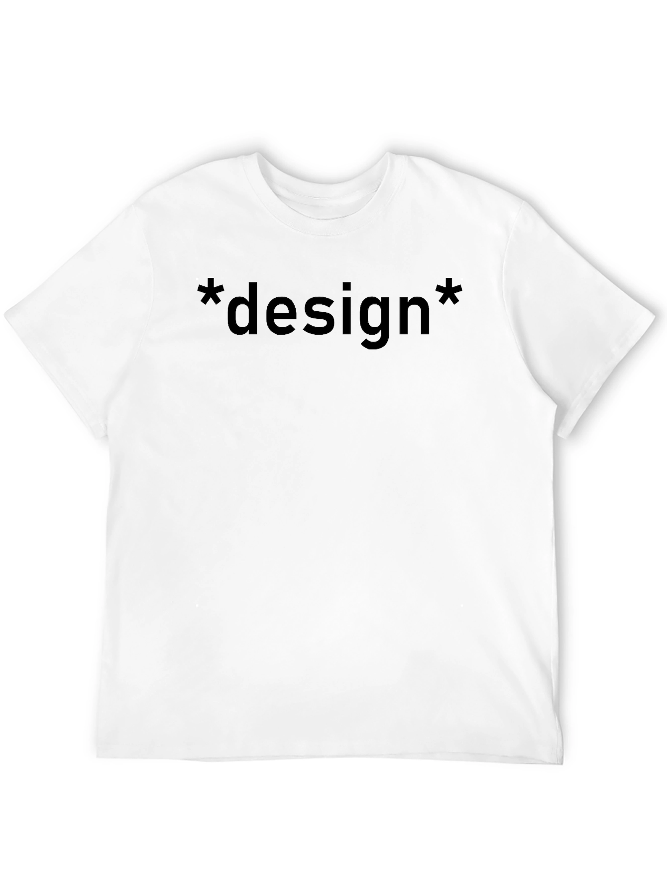 Mens Black Basic Design Graphic Tee