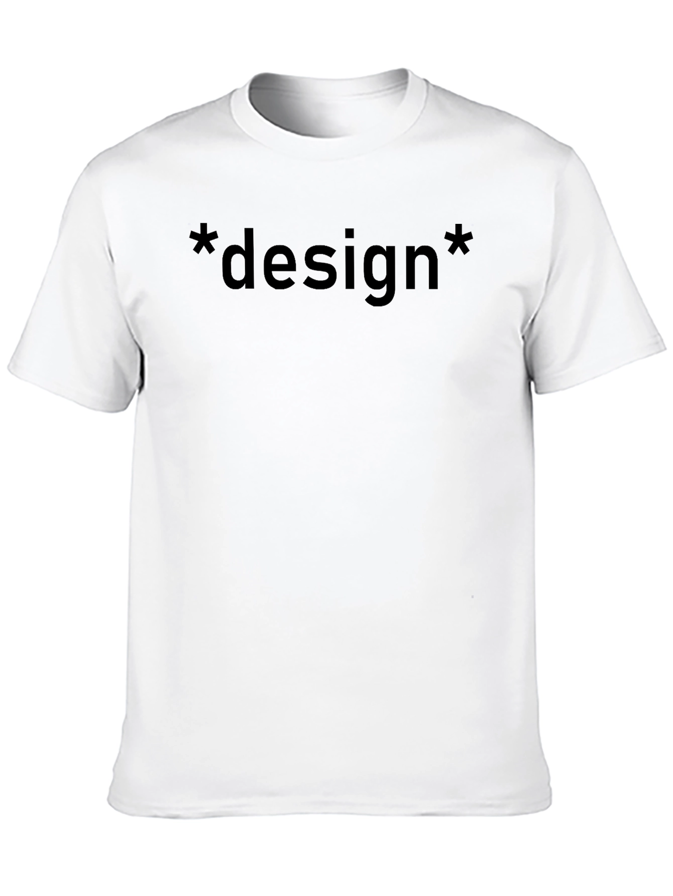 Mens Black Basic Design Graphic Tee
