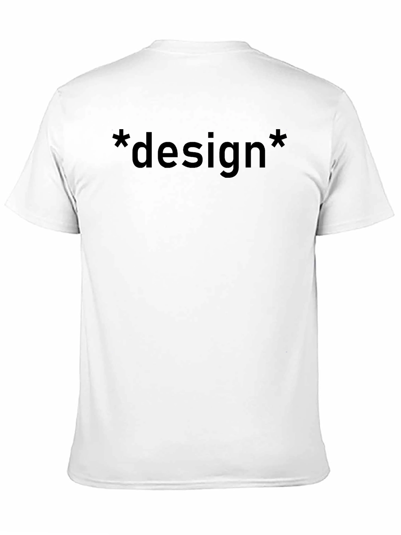 Mens Black Basic Design Graphic Tee