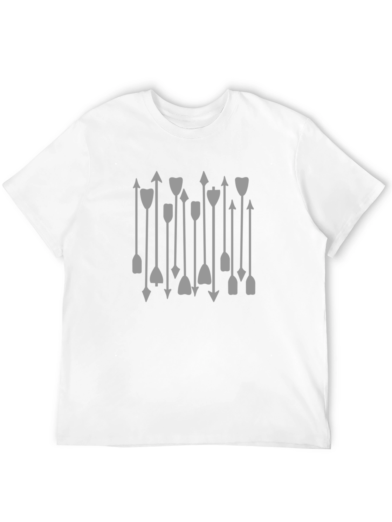 Trendy Arrow Pattern Black T-Shirt