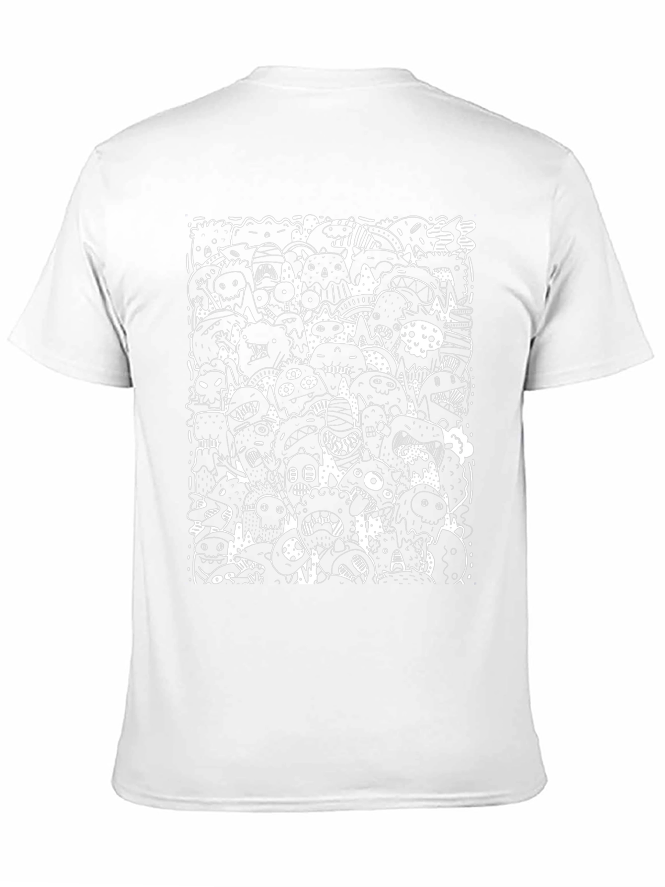 Doodle Art Black T-Shirt - Unique Design