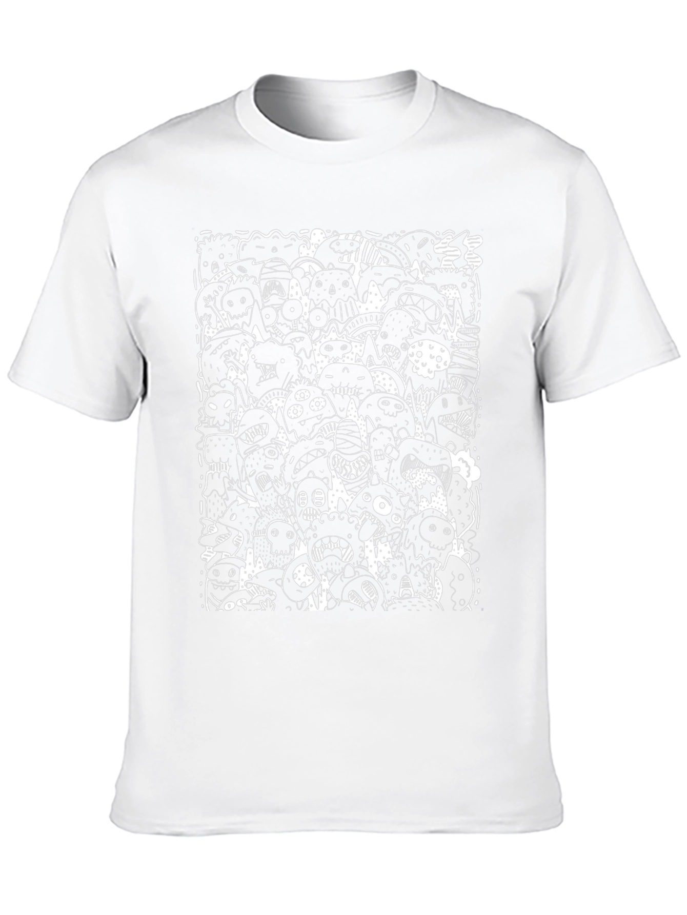 Doodle Art Black T-Shirt - Unique Design