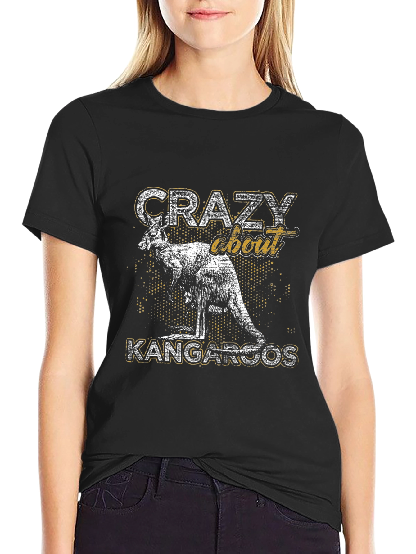 Crazy About Kangaroos Graphic T-Shirt