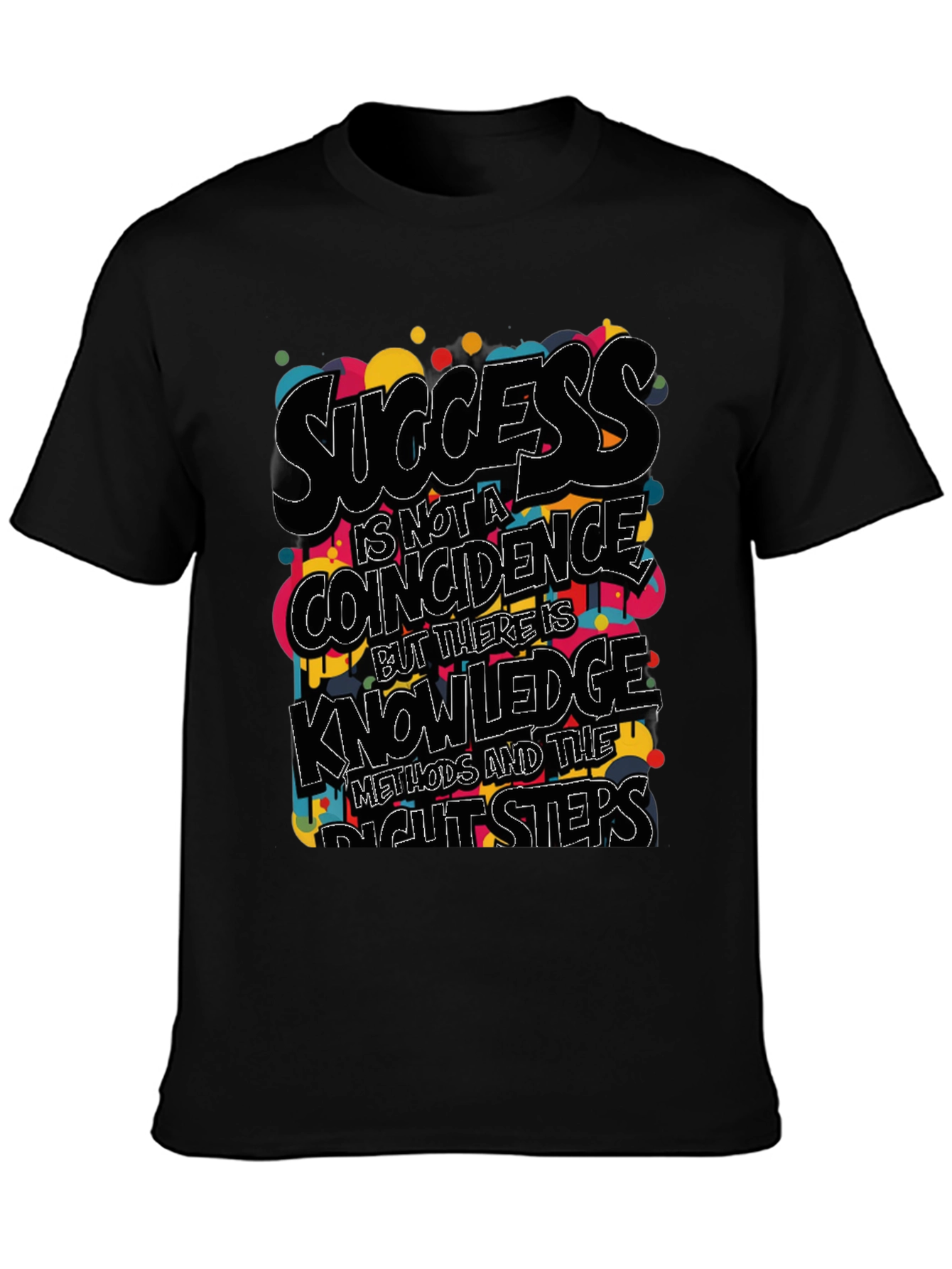 Success Knowledge Graphic Black T-Shirt