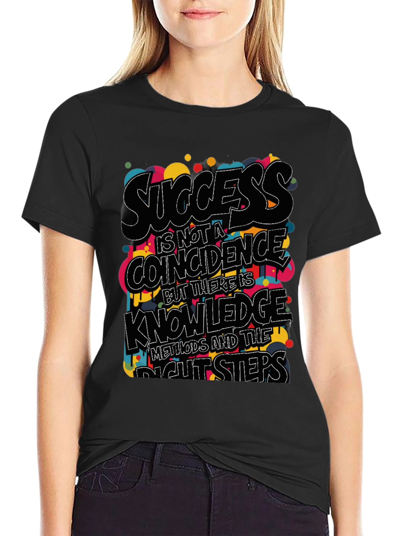 Success Knowledge Graphic Black T-Shirt