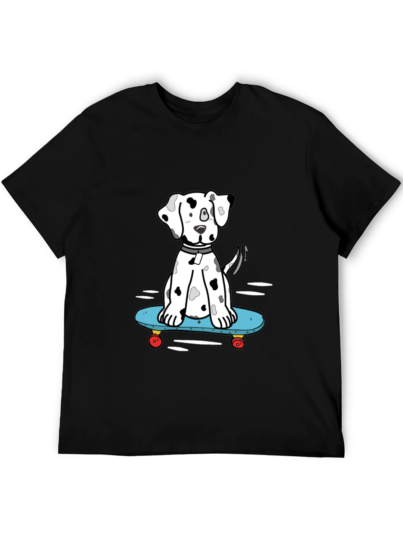 Skateboarding Dalmatian T-Shirt – Funny Dog Skate Graphic Tee